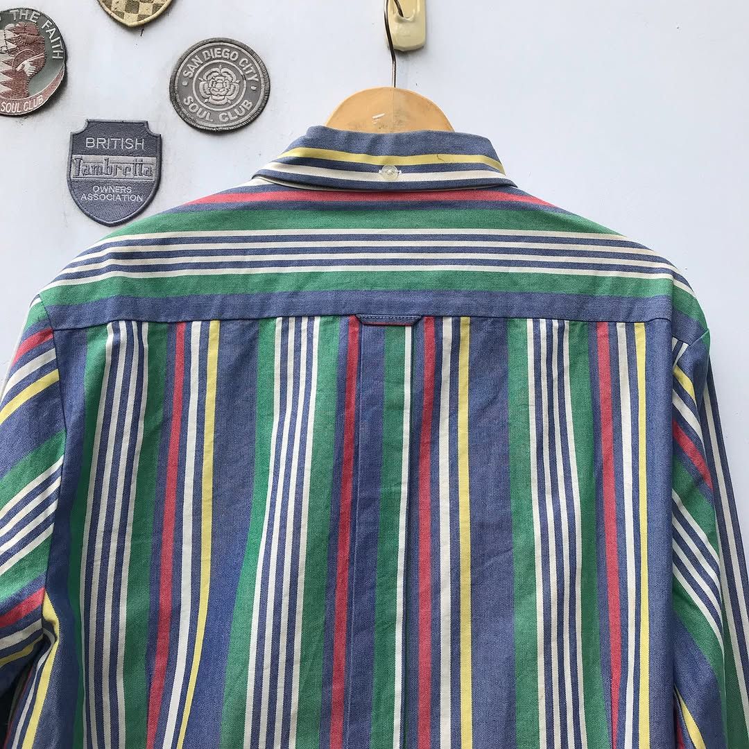 Brutus × Other UK Vintage Brutus Trimfit London the Candy Stripe Oxford Colar Size US XL / EU 56 / 4 - 19 Thumbnail