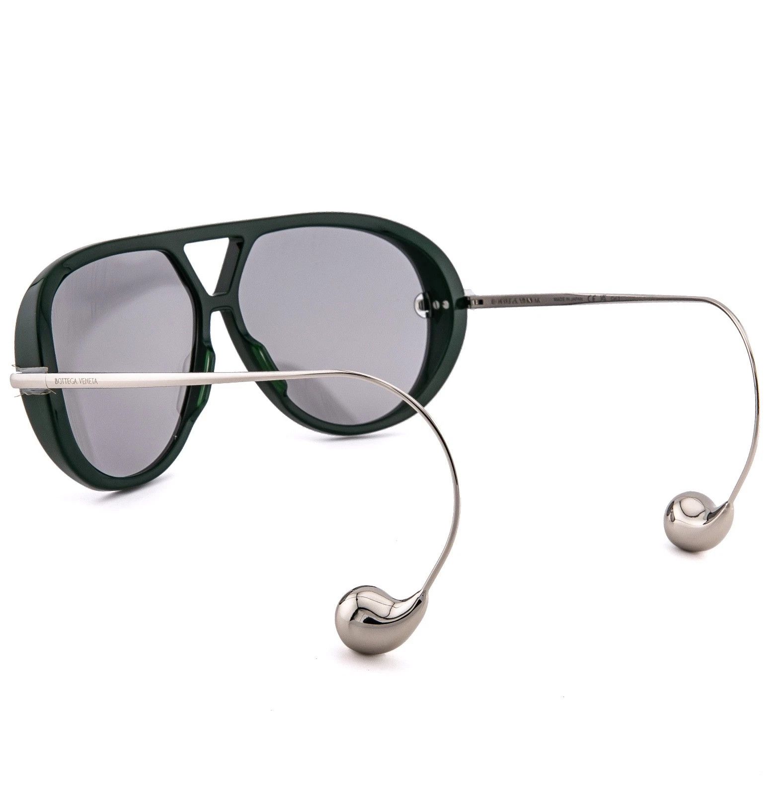 Bottega Veneta BOTTEGA VENETA 1273 DROP BV1273S Metal Silver Green 008 Size ONE SIZE - 2 Thumbnail