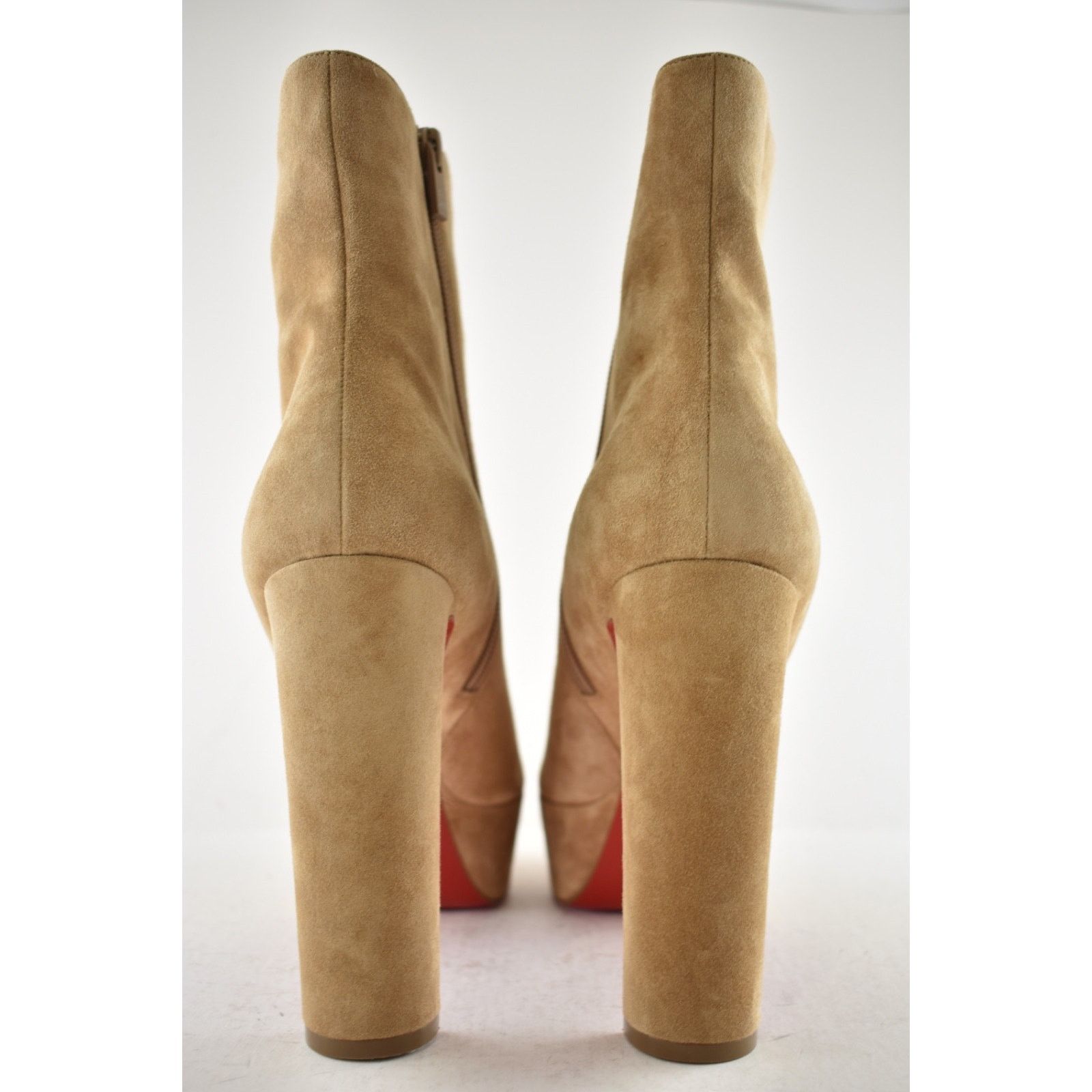 Christian Louboutin Christian Louboutin Loo Booty 130 Lionne Beige Suede 38 Size US 8 / IT 38 - 14 Thumbnail