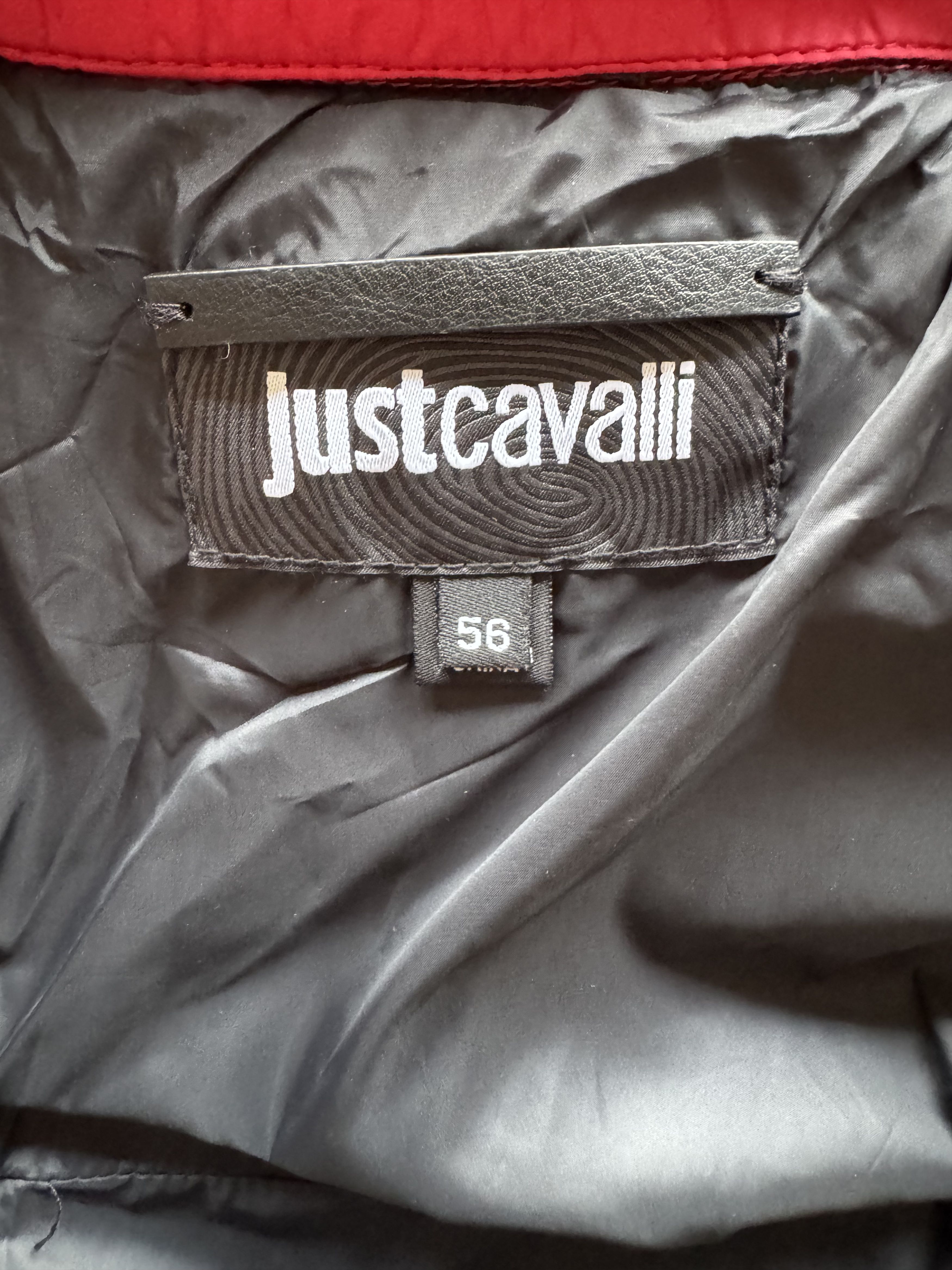 Just Cavalli Quilted Biker Down Jacket With Leather Shoulders Size US XXL / EU 58 / 5 - 14 Thumbnail