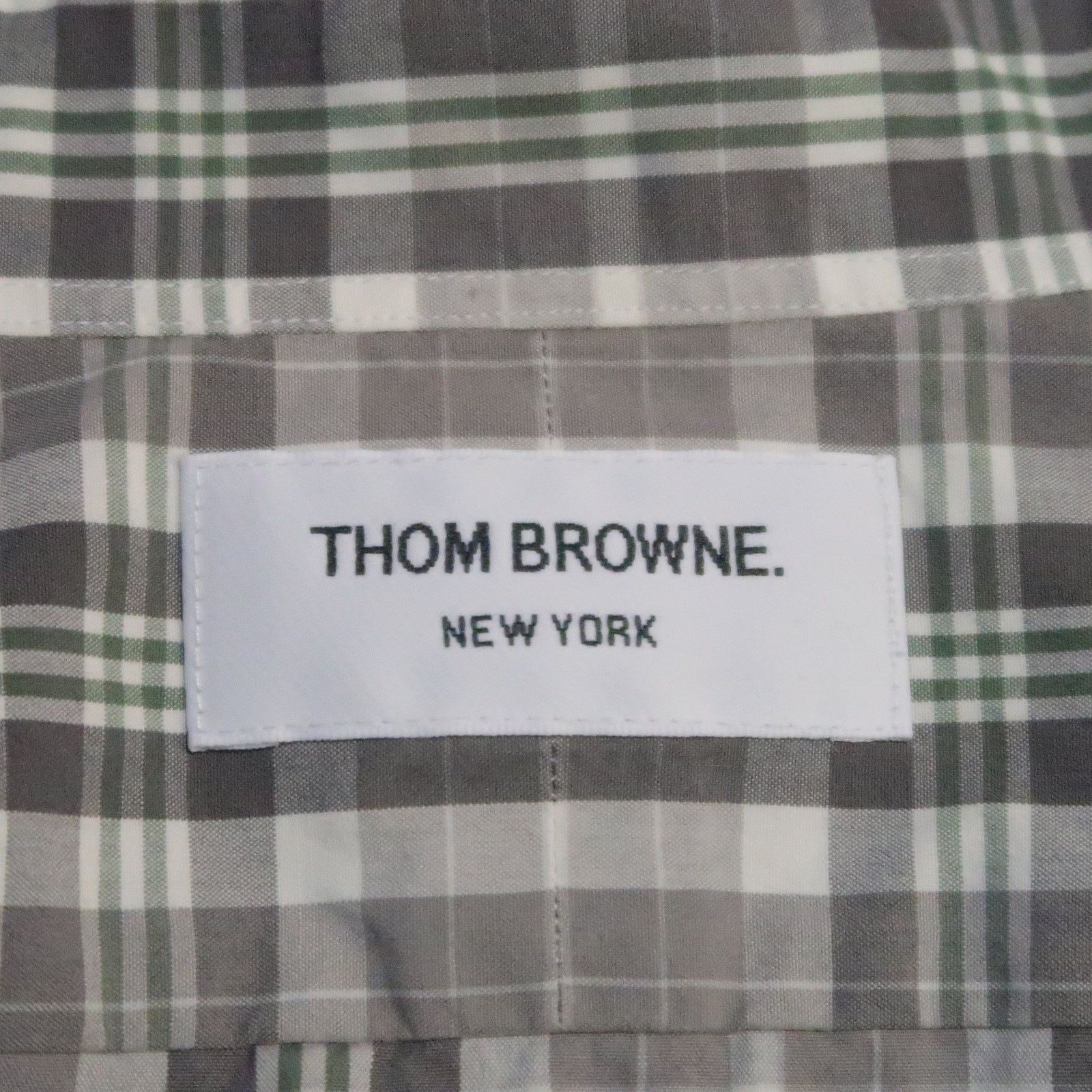 Thom Browne Size S Grey Plaid Cotton Button Down Long Sleeve Shirt Size US S / EU 44-46 / 1 - 9 Thumbnail