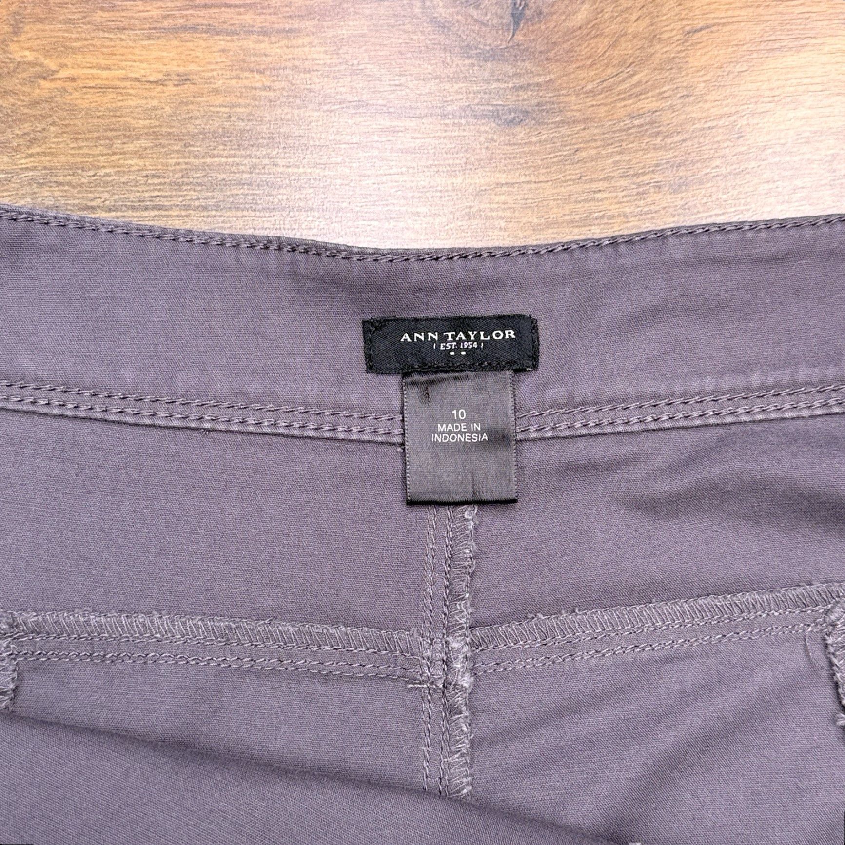 Ann Taylor Ann Taylor Pencil Skirt 10 Gray Stretch Cotton Career Size 32" / US 10 / IT 46 - 3 Thumbnail