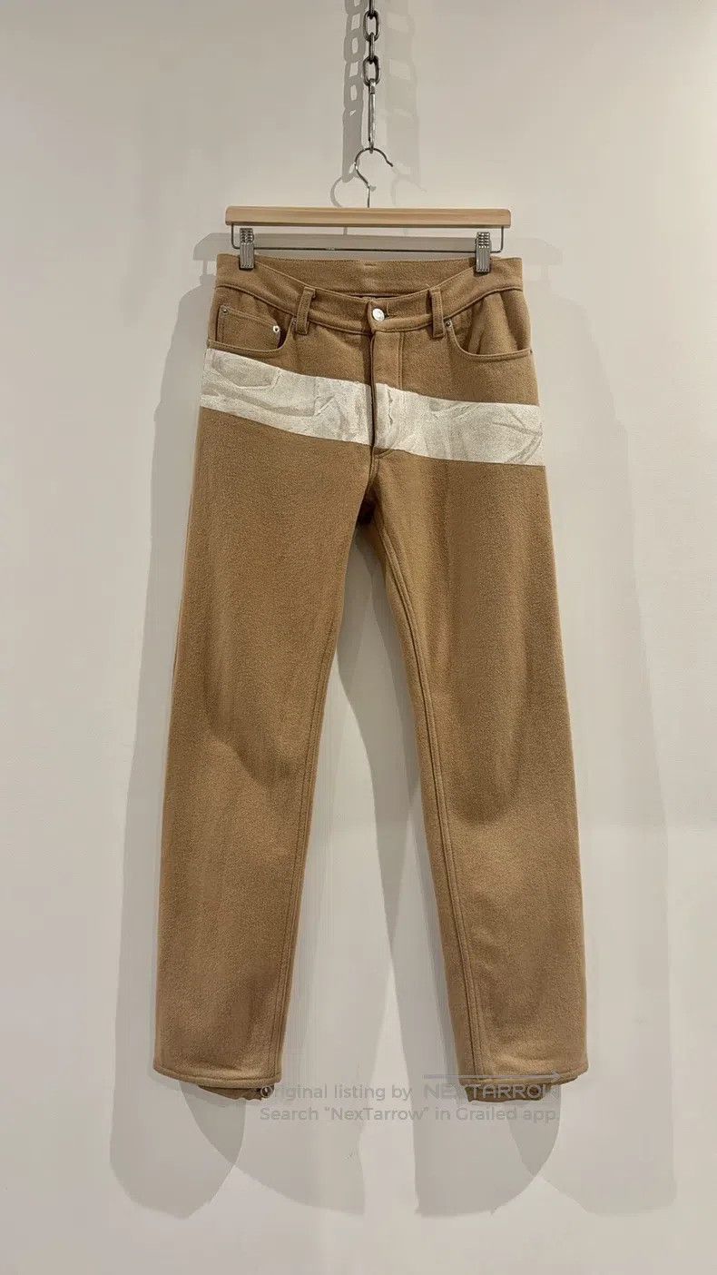 Helmut Lang Helmut Lang GTR waxed striped wool trousers Size US 32 / EU 48 - 1 Thumbnail