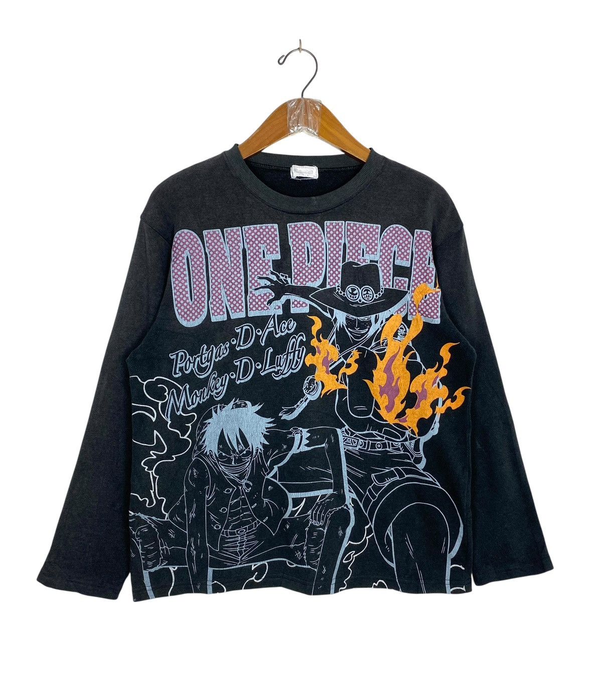 One Piece Rare‼️ One Piece Portgas D Ace Monkey D Luffy Sweatshirt Size US S / EU 44-46 / 1 - 1 Thumbnail