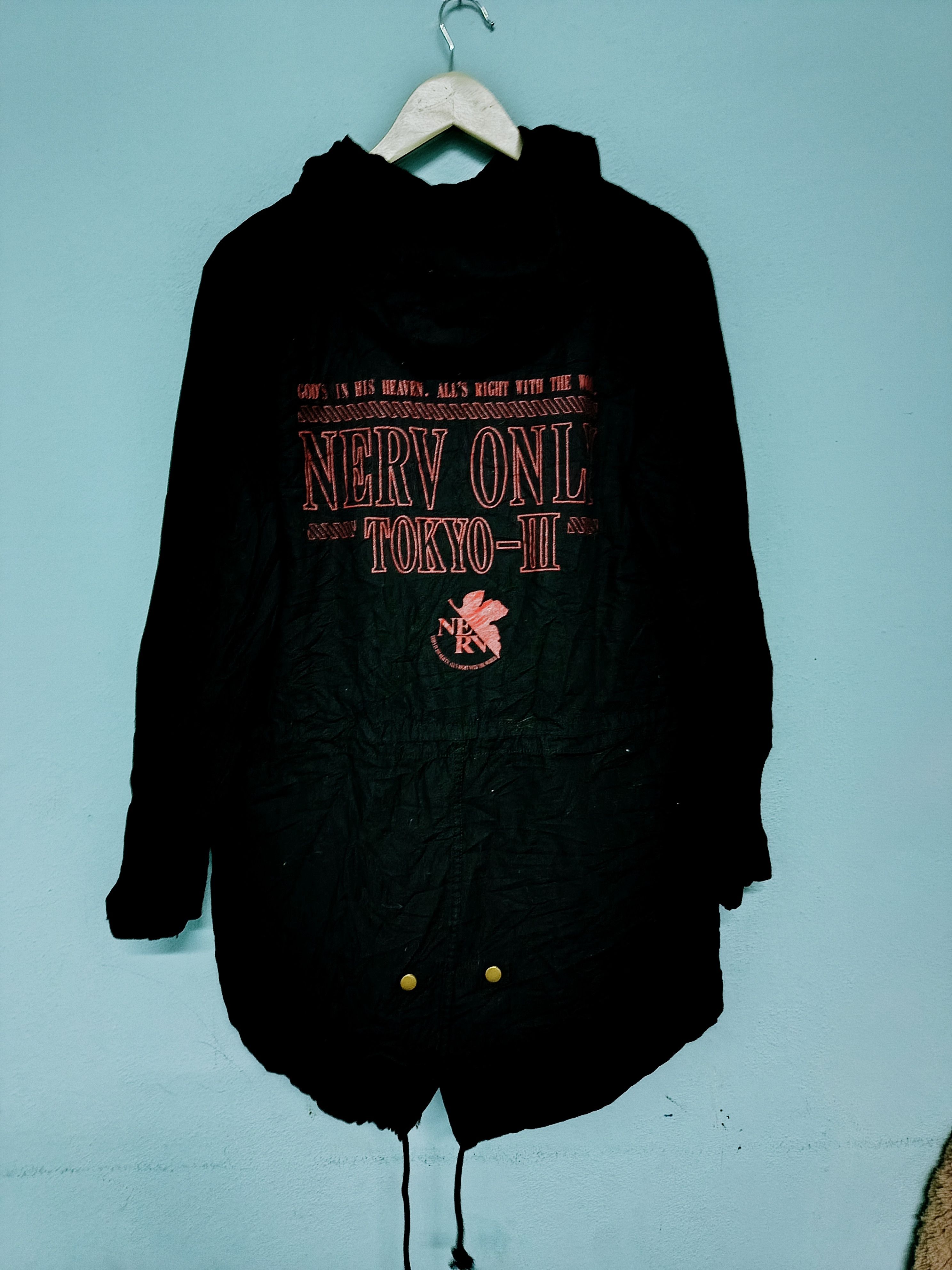Anime × Cartoon Network Rare Y2K Evangelion NERV Hoodie Jacket By Cospa Size US M / EU 48-50 / 2 - 3 Thumbnail