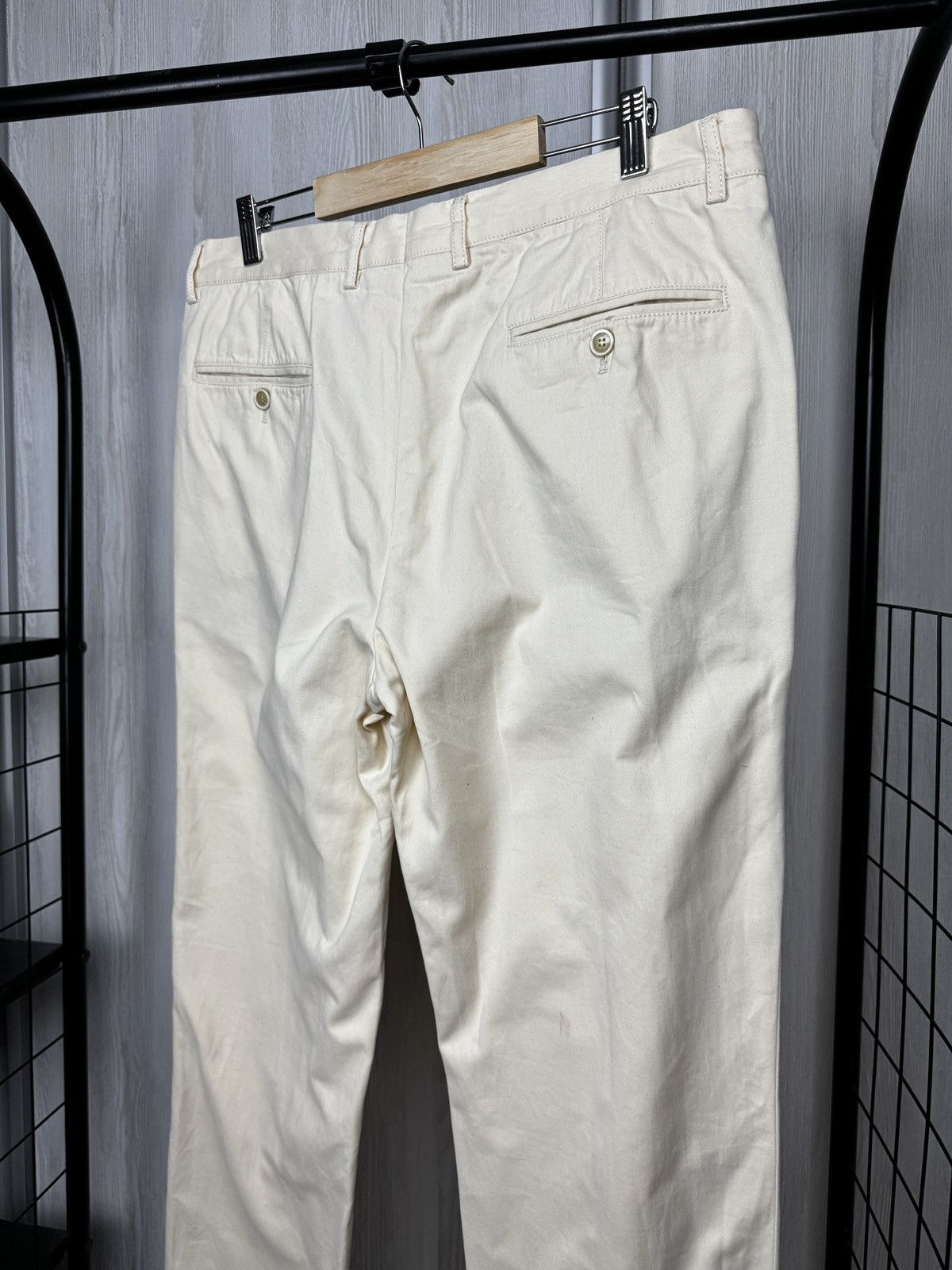Brunello Cucinelli Brunello Cucinelli double knee cotton beige ivory pants 52 Size US 36 / EU 52 - 8 Thumbnail