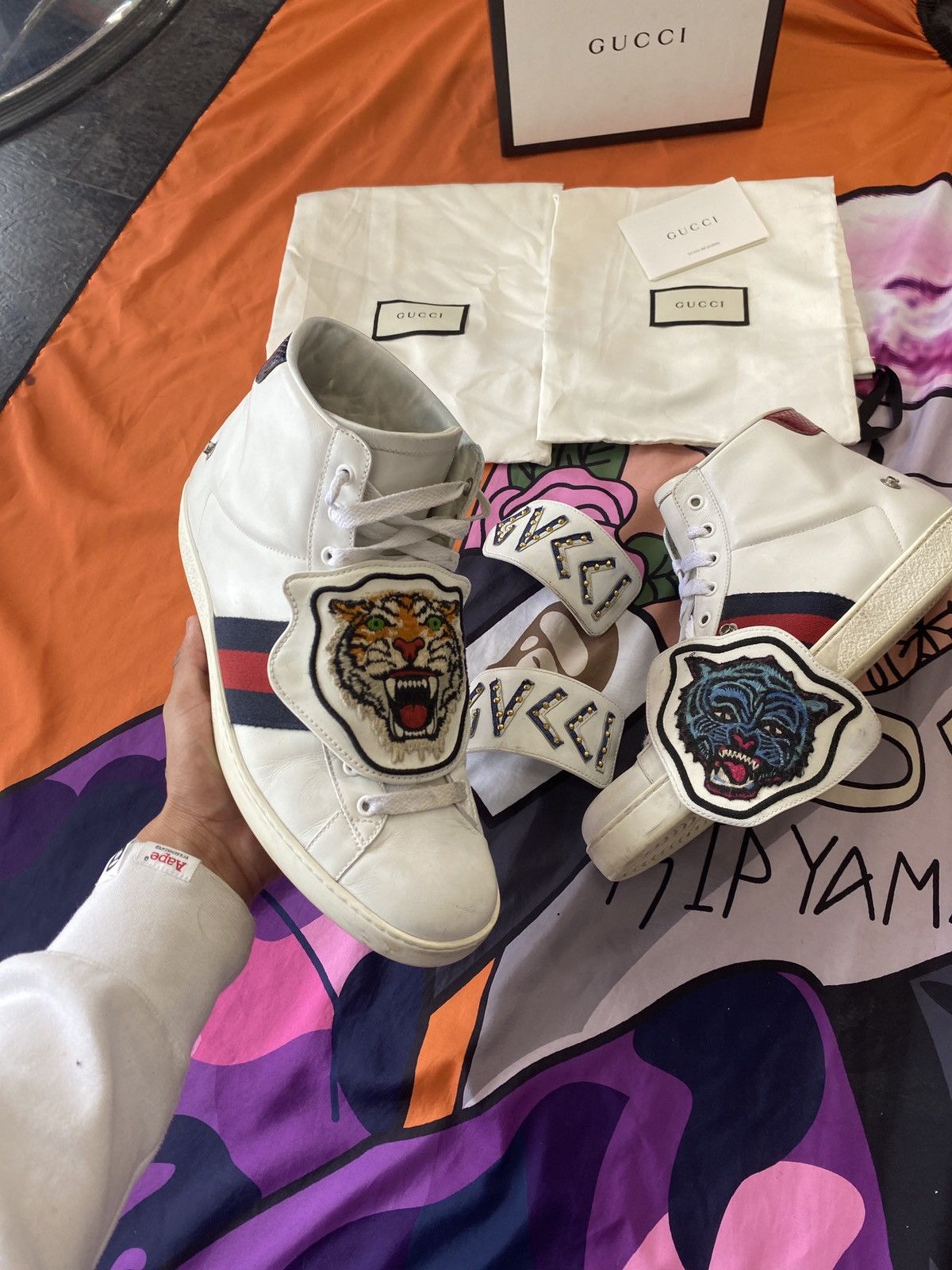 Gucci Ace Sneakers With Removable Patches Gucci Sneakers - Main Image