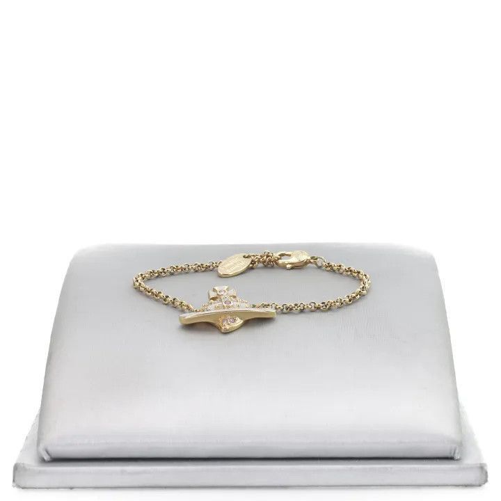 Vivienne Westwood Vivienne Westwood Brass Logo Bracelet for Women Size ONE SIZE - 7 Thumbnail