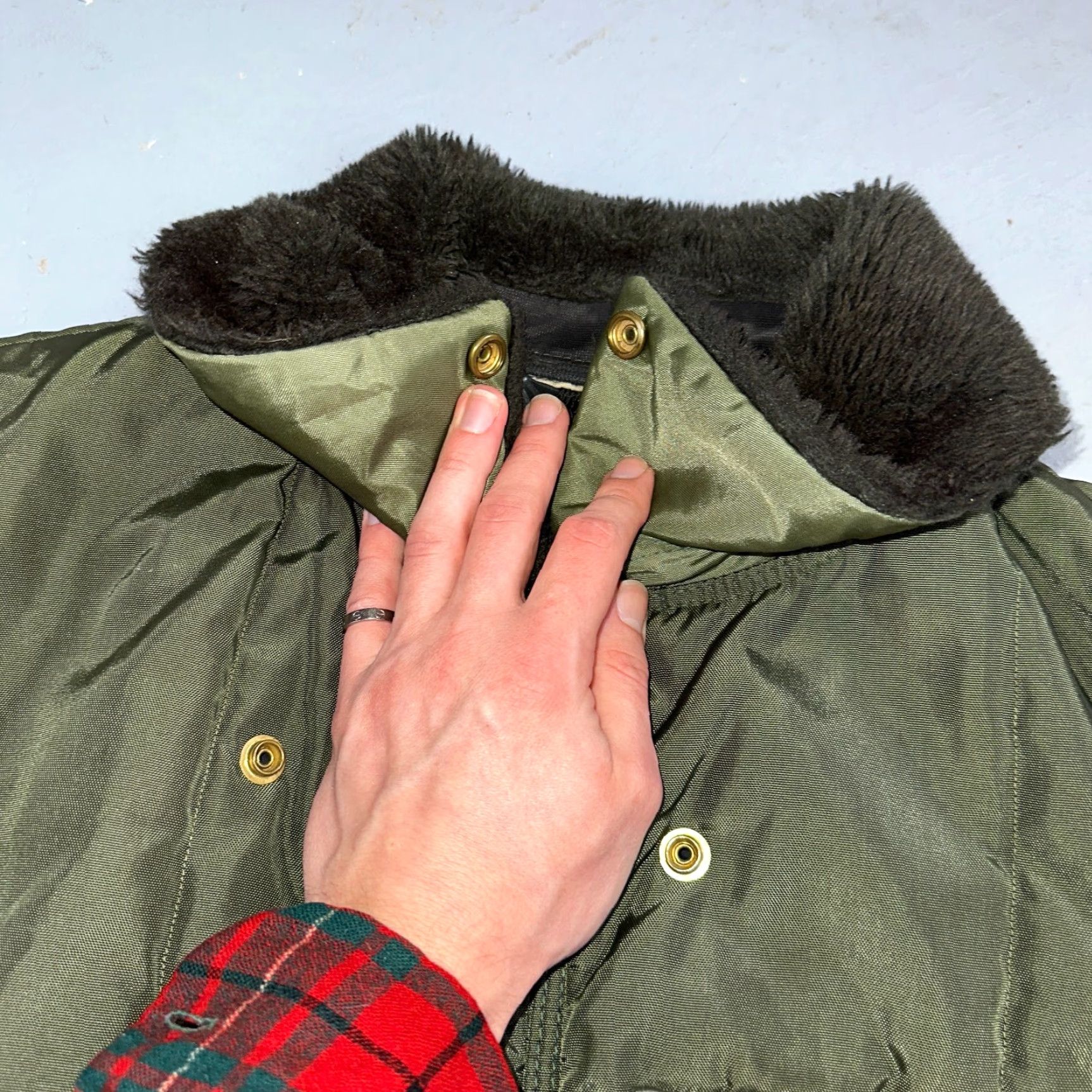Refrigiwear VINTAGE Green Parka Puffer Jacket Coat Mens L RefrigiWear 1960s Winter Long Nylon Wool? Size US L / EU 52-54 / 3 - 7 Thumbnail