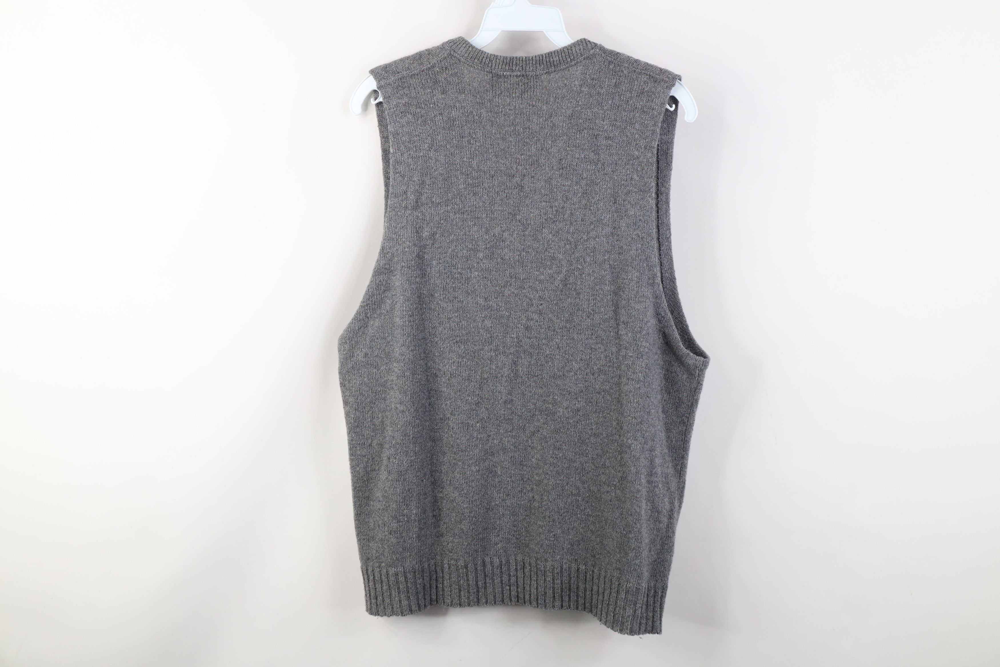 Vintage Vintage 70s Streetwear Lambswool Knit Sweater Vest Gray Size US L / EU 52-54 / 3 - 6 Thumbnail