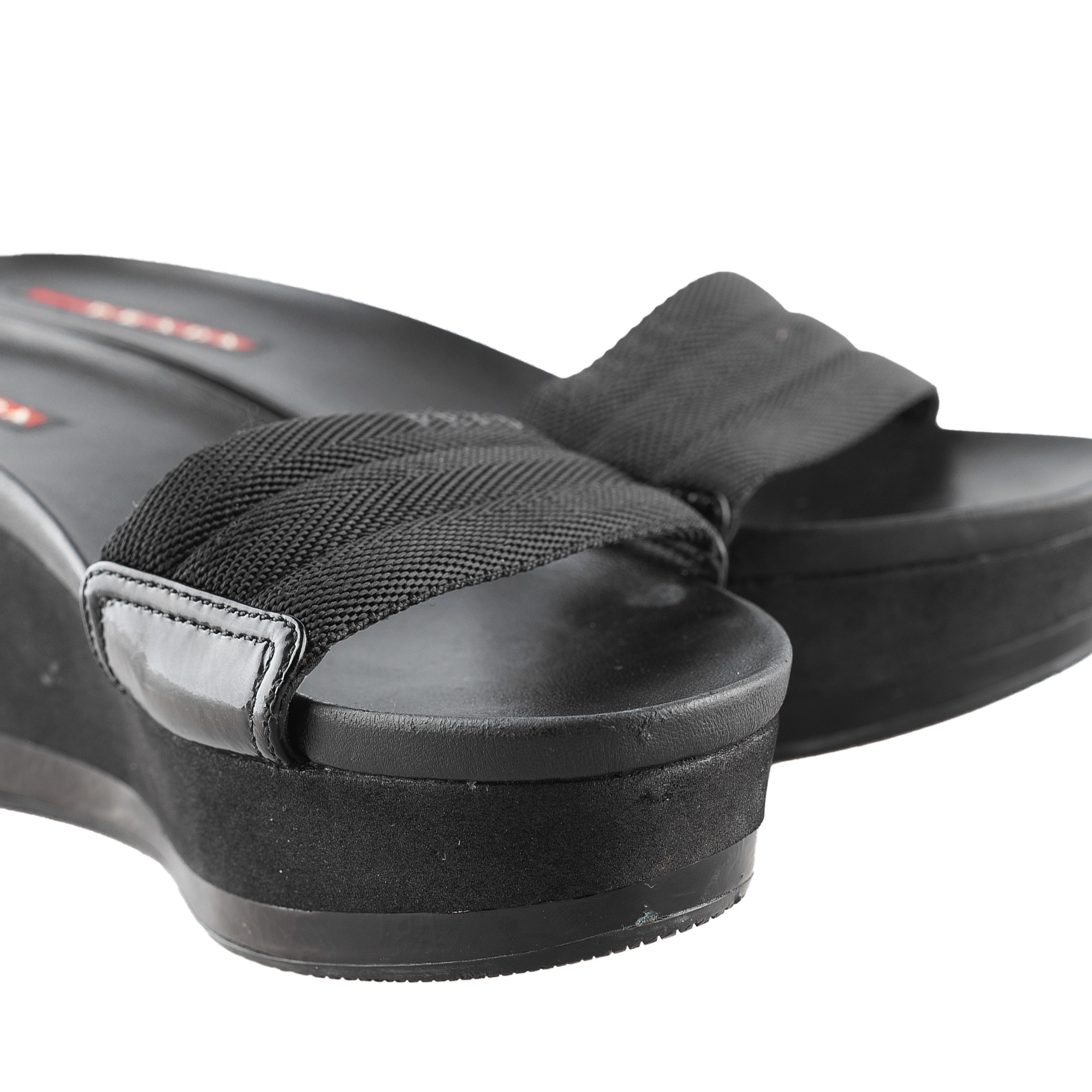 Prada Prada Sport Black Vintage Sandal Wedges (36,5 IT/37,5 EU) Size US 6.5 / IT 36.5 - 3 Thumbnail