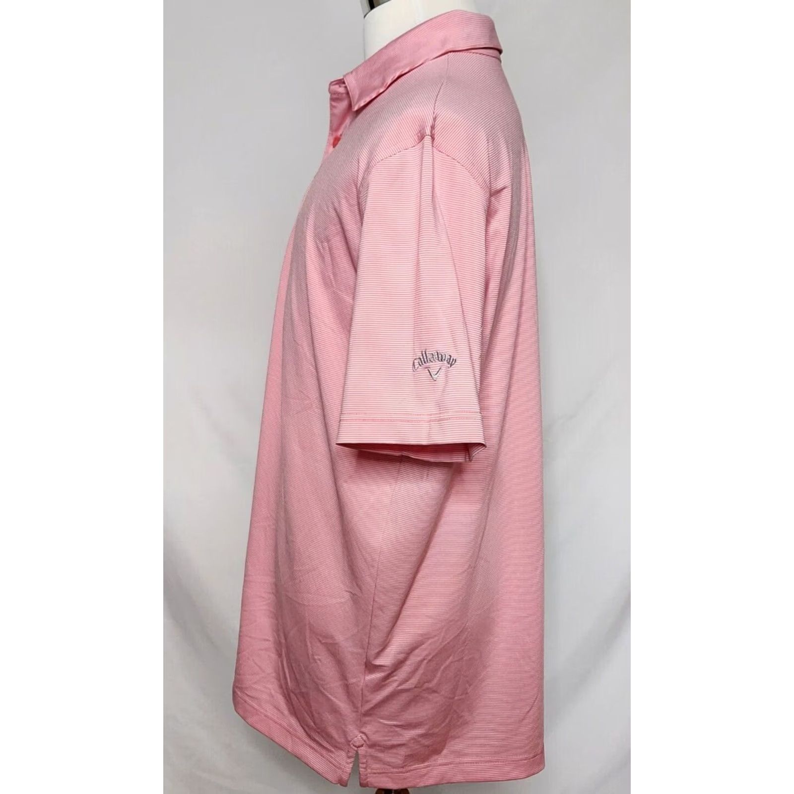 Callaway Callaway Polo Shirt Mens L Striped Golf/Tech Short Sleeve Pink Size US L / EU 52-54 / 3 - 2 Thumbnail