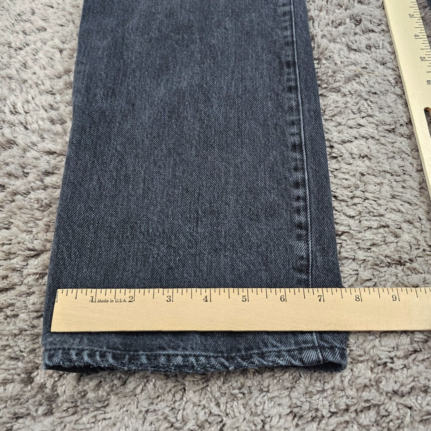 GOLDSIGN VINTAGE Goldsign Womens Jeans 26 Black Straight High Rise Cotton Denim 25x30 Size 26" / US 2 / IT 38 - 7 Thumbnail