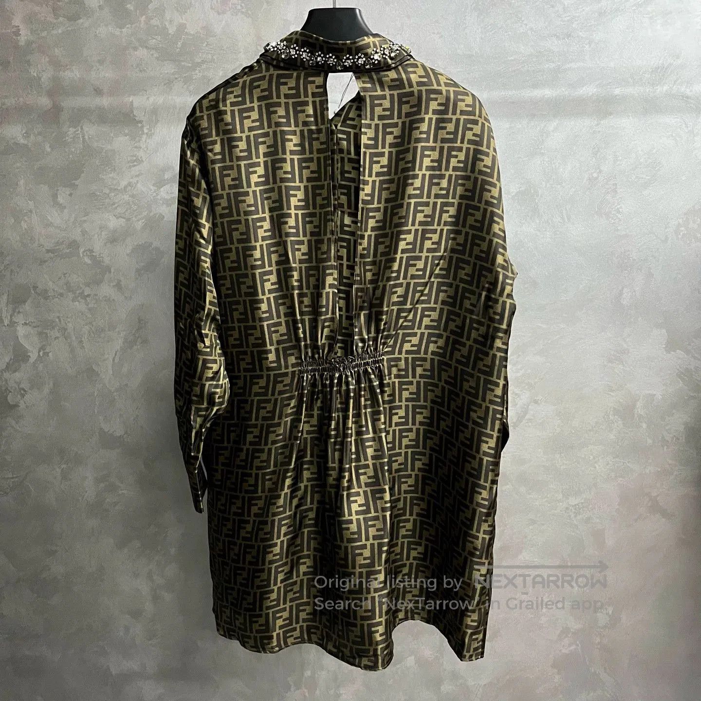Fendi Fendi Brown Logo Shirt Dress. Size S / US 4 / IT 40 - 5 Thumbnail
