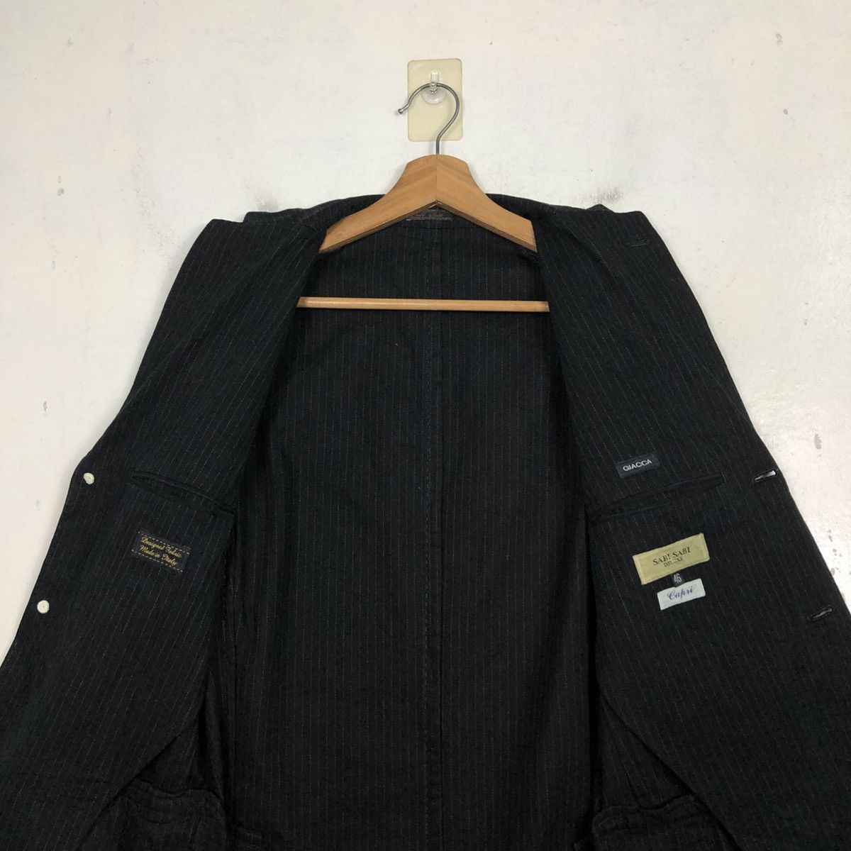 Issey Miyake 💥VINTAGE HICKORY CHORE JACKET SABI SABI STRIPED Size 46R - 16 Thumbnail