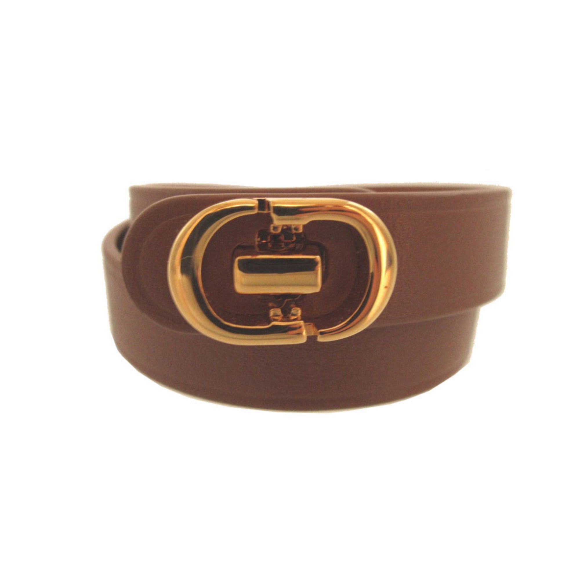 Dior Like new Christian Dior 30 Montaigne B1760 Small Leather Brown Double Bracelet 0472 Size ONE SIZE - 1 Thumbnail