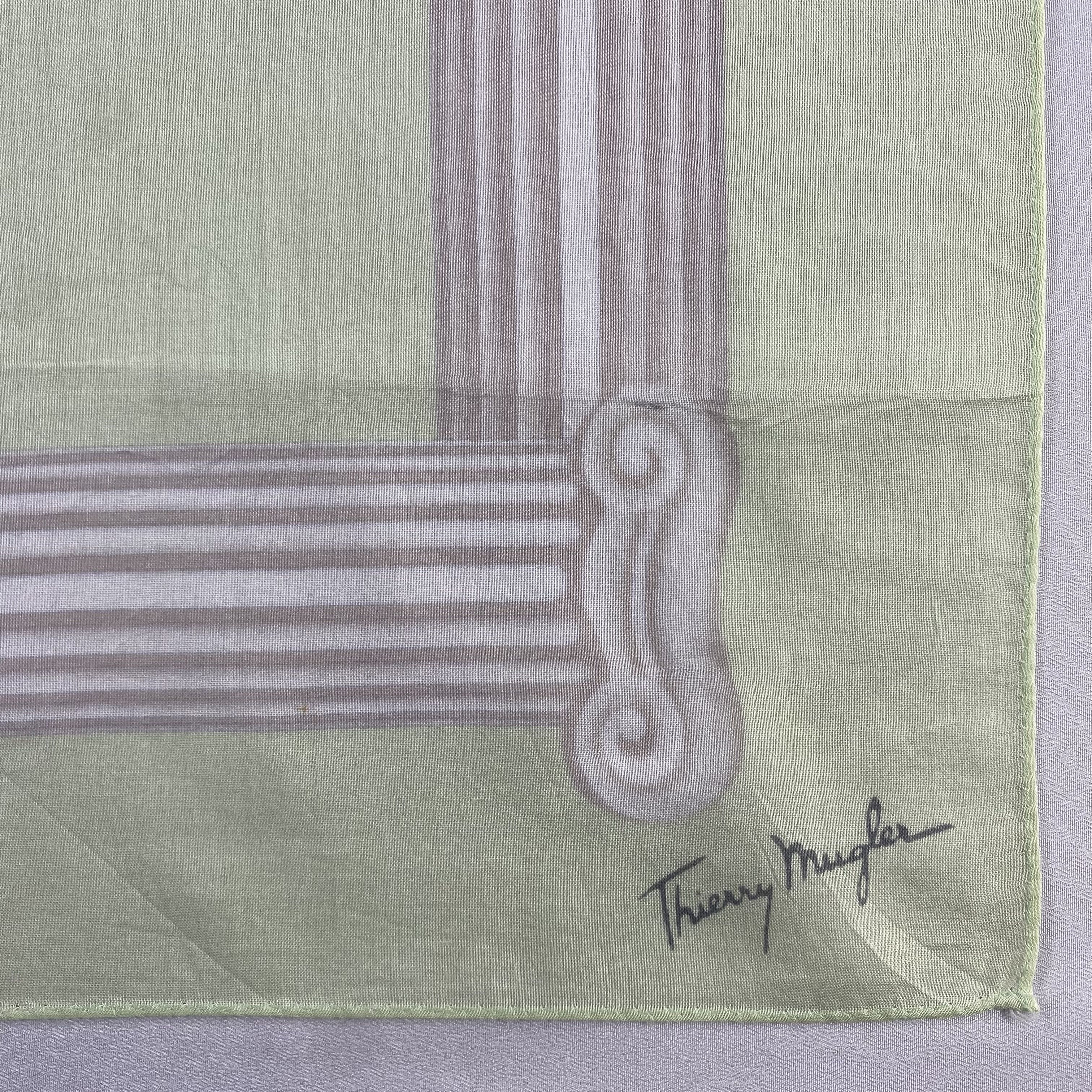 Thierry Mugler × Vintage Thierry Mugler Handkerchief / Neckerchief / Bandana-P1503 Size ONE SIZE - 3 Thumbnail