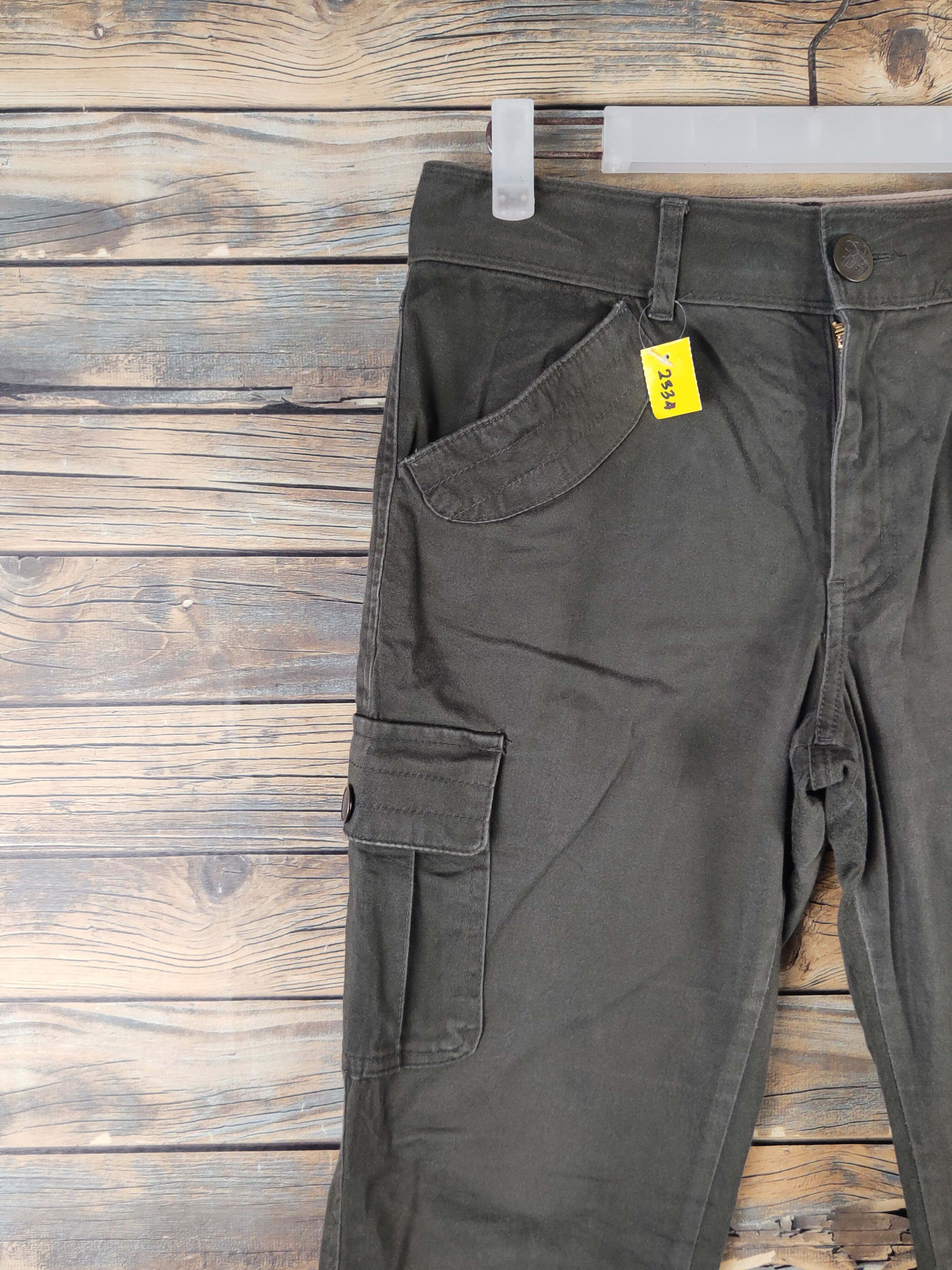 Japanese Brand DL Japanese Brand Dark Olive Multipocket Cargo Pants #2334 Size 28" / US 6 / IT 42 - 3 Thumbnail