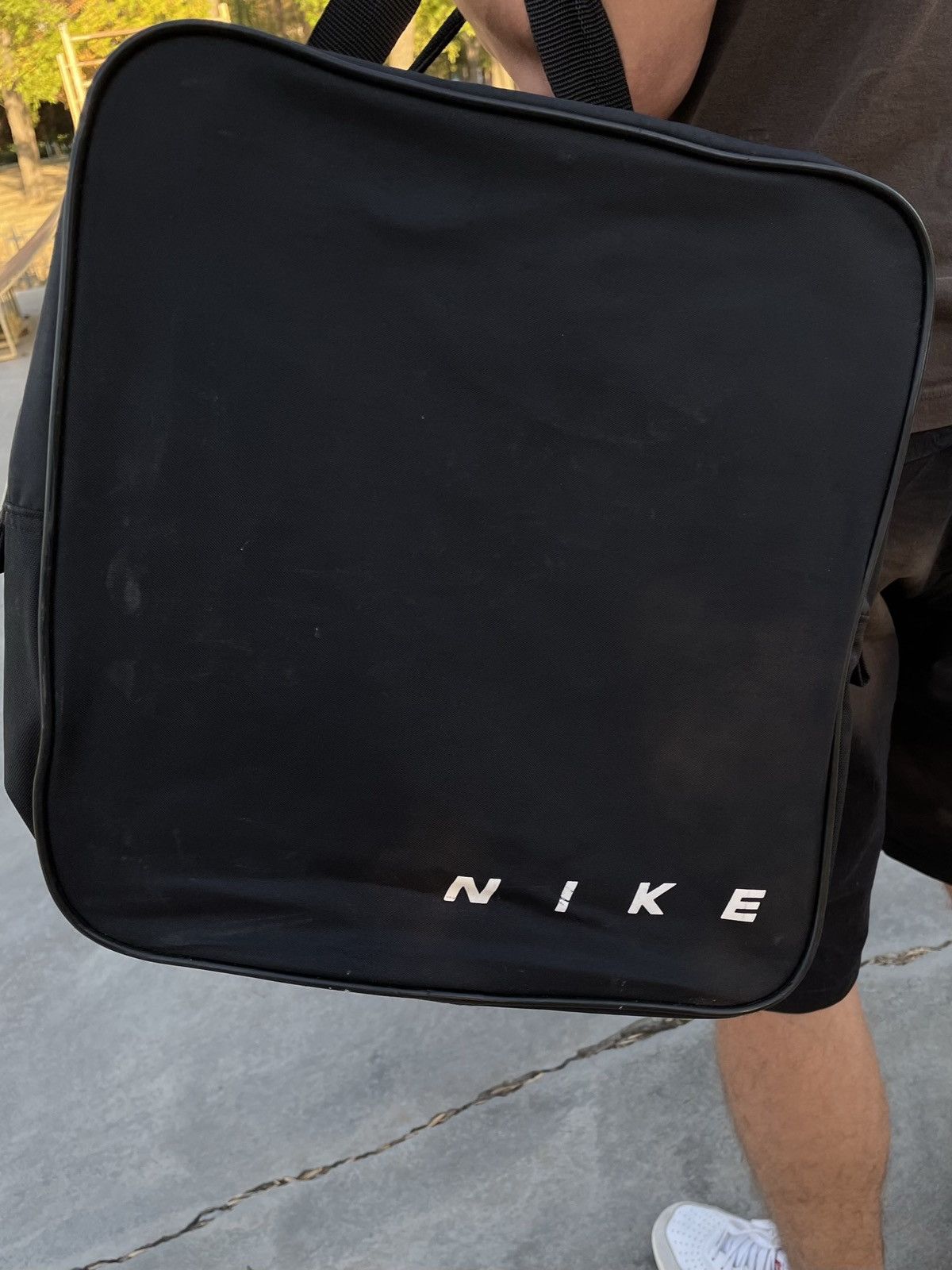 Nike × Vintage Vintage 90s Nike Big Logo Nylon Bags Travel Sport Bag Size ONE SIZE - 5 Thumbnail
