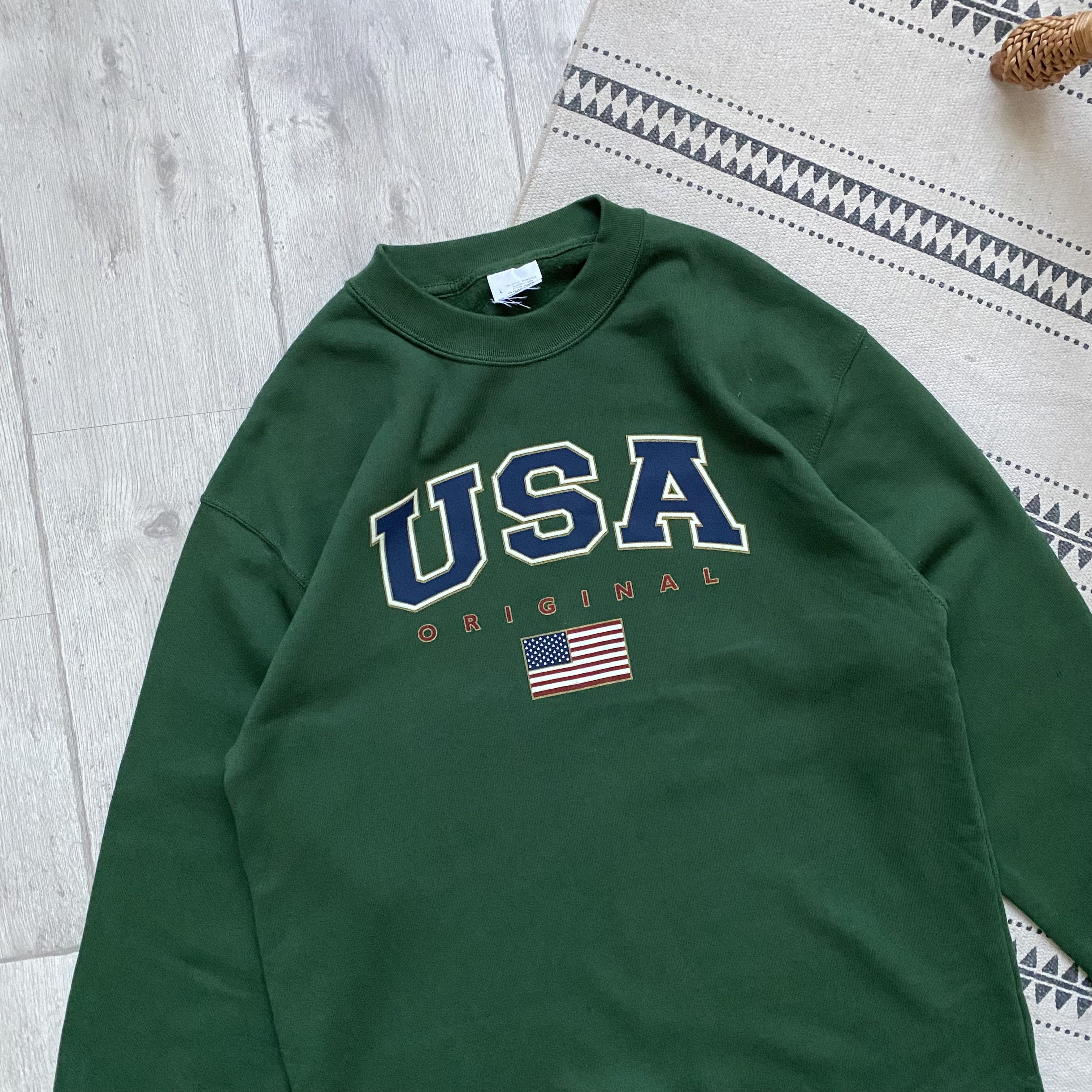 Hanes 🗽 Vintage 90s USA logo heavy Longsleeve sweatshirt Size US L / EU 52-54 / 3 - 2 Thumbnail