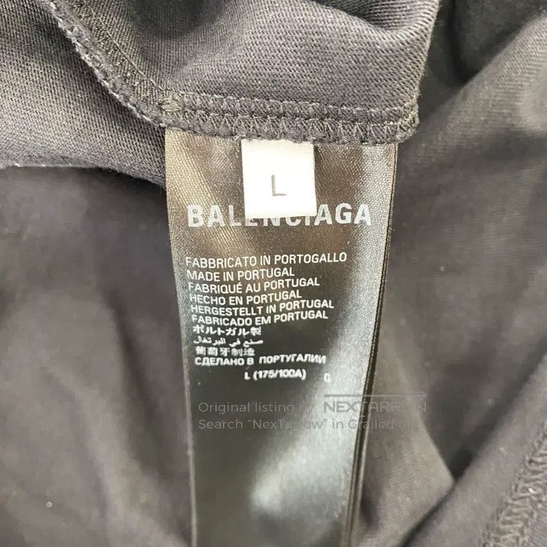 Balenciaga Balenciaga Teal Embroidered Reversed Letter Short Sleeve, Size US L / EU 52-54 / 3 - 4 Thumbnail