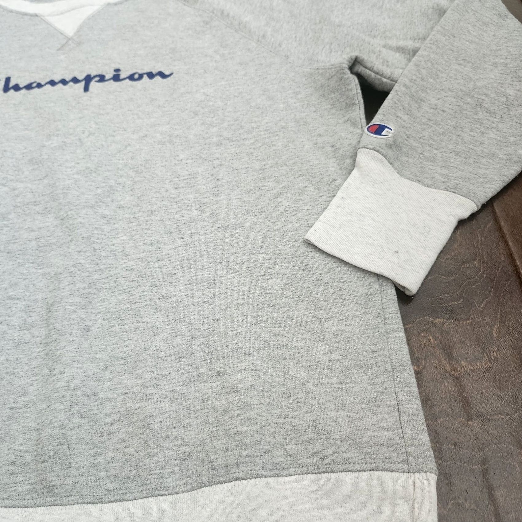 Champion Champion Sweatshirt Logo Crewneck Men's Large Gray Heavyweight 90s Sports Pullover, Cotton, Machine Washable Size US L / EU 52-54 / 3 - 7 Thumbnail