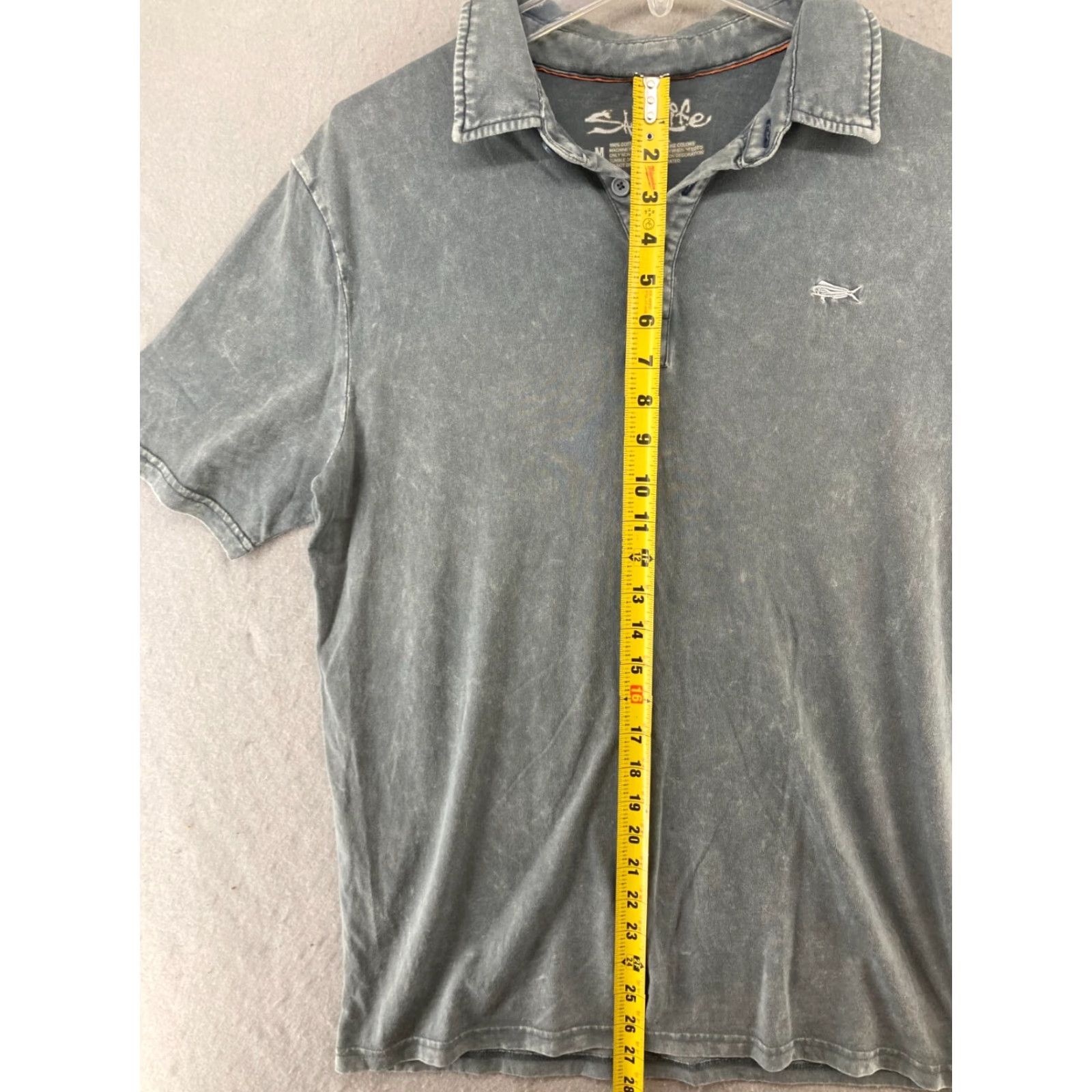 Vintage Salt Life Polo Shirt Mens Medium Gray 100% Cotton Solid Fish Modern Mens Size US M / EU 48-50 / 2 - 3 Thumbnail