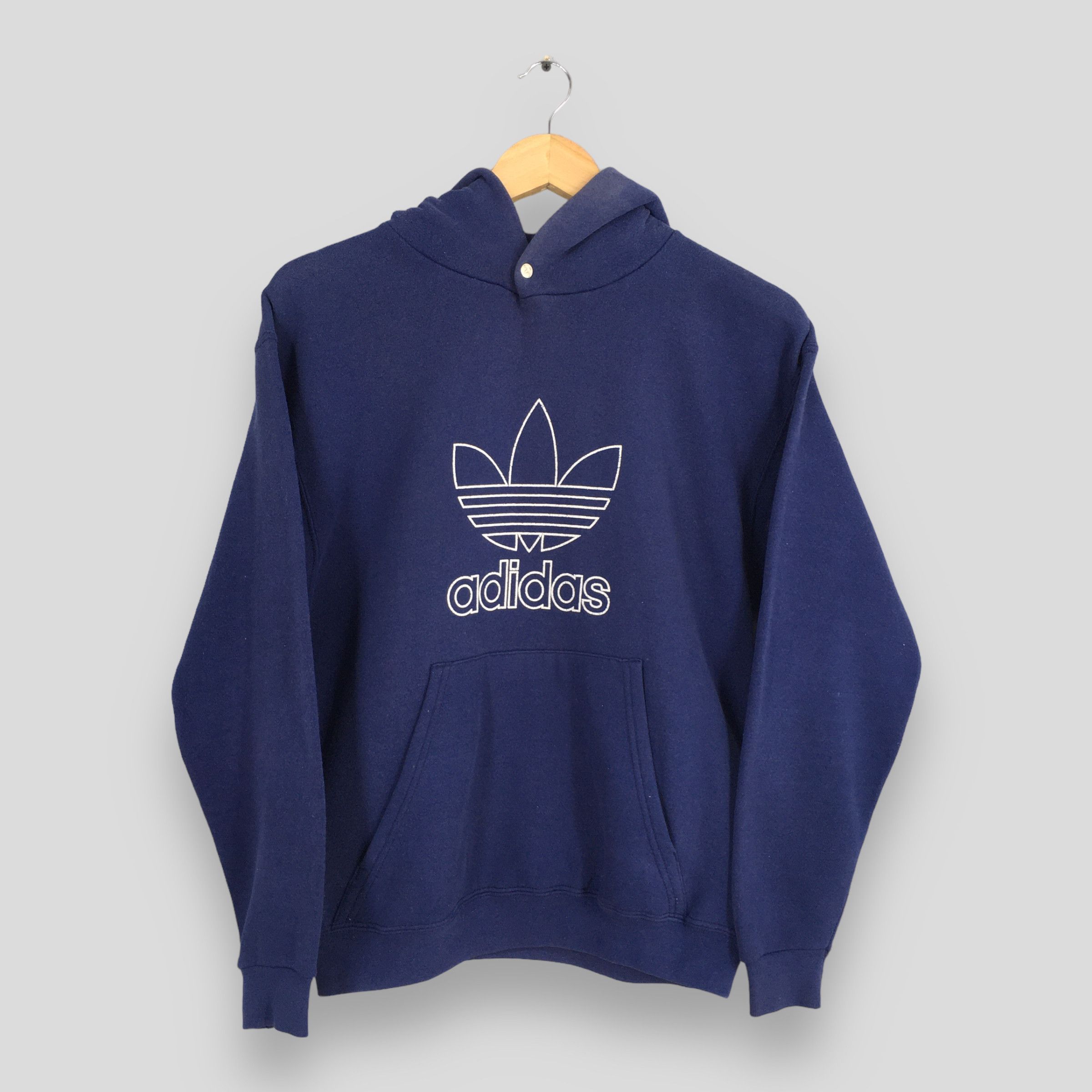 Adidas × Vintage Vintage 90s Adidas Trefoil Ladies Hoodie Sweater Small Size US S / EU 44-46 / 1 - 1 Thumbnail