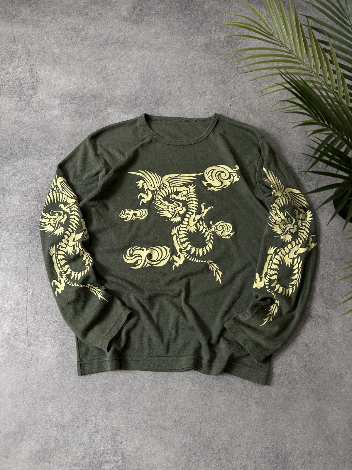 Japanese Brand Vintage Japanese Dragon 🐉 long-sleeved mens y2k Size US M / EU 48-50 / 2 - 2 Thumbnail