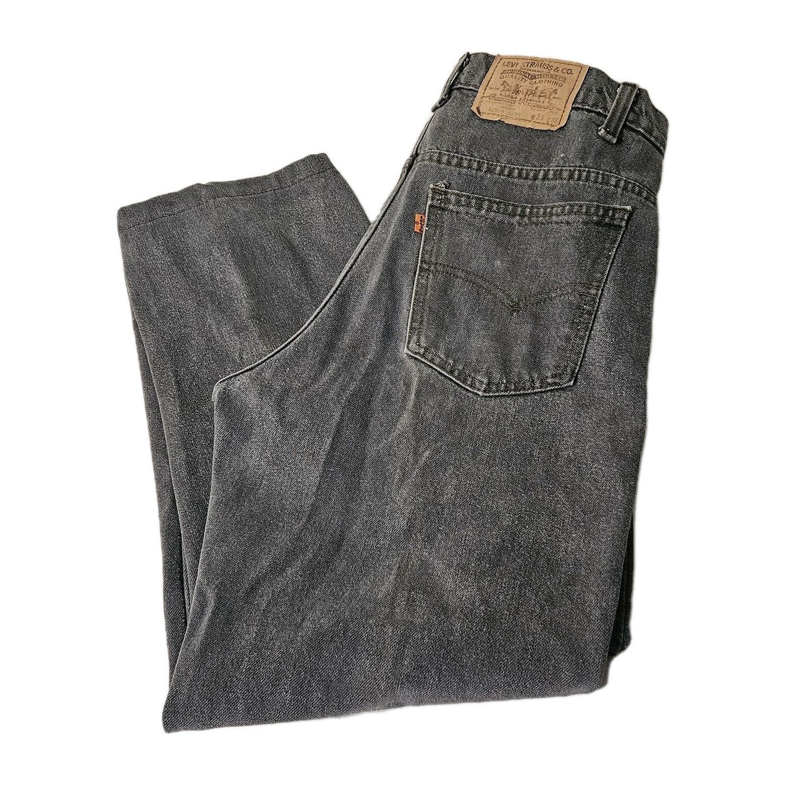 Levi's Vintage ORANGE TAG Levi’s 509 Black USA W32 X L27 Faded Size US 32 / EU 48 - 2 Thumbnail