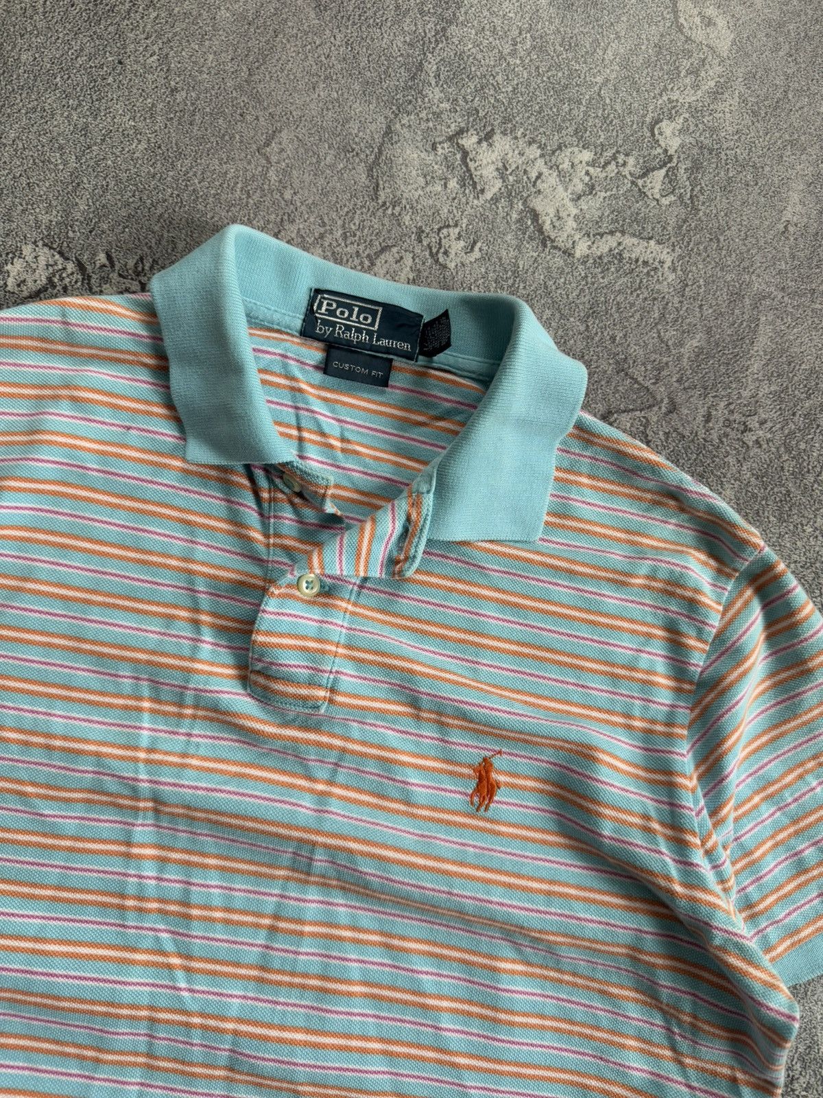 Polo Ralph Lauren × Ralph Lauren × Vintage Polo Ralph Lauren M striped polo button up T-shirt tee RL Size US M / EU 48-50 / 2 - 7 Thumbnail