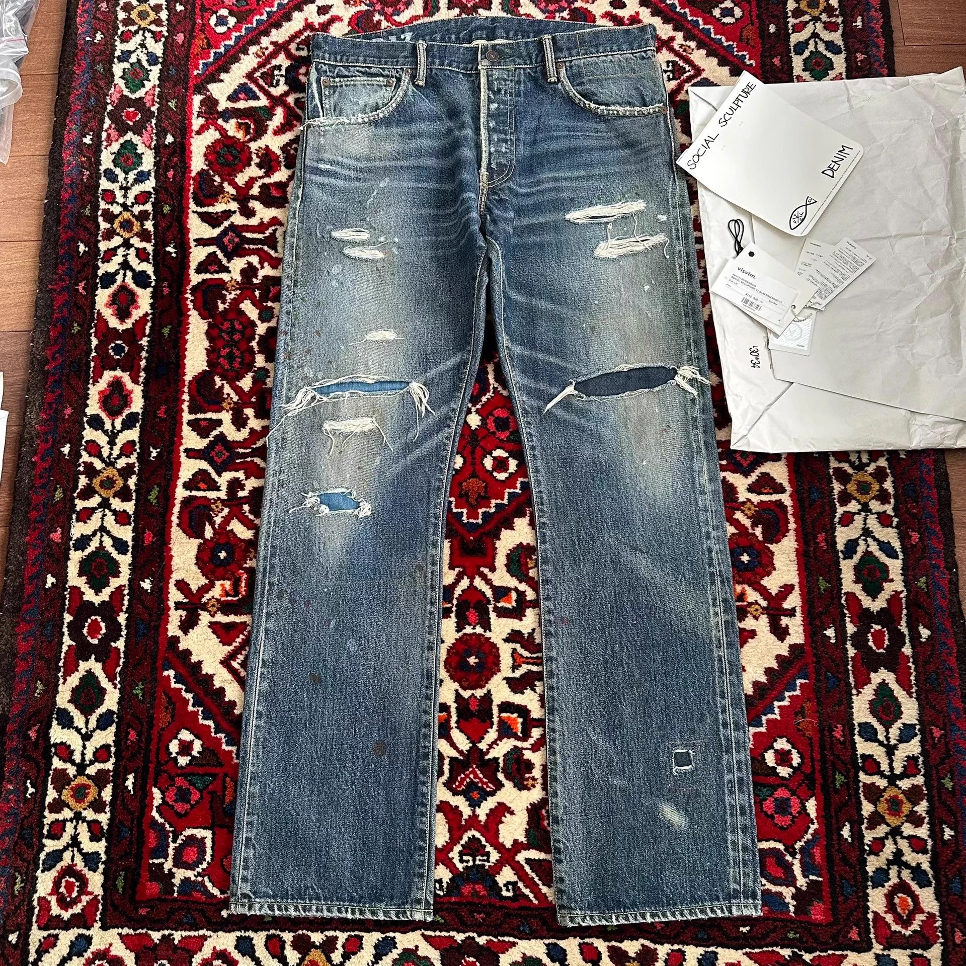 Visvim visvim 20aw 01.2d17 mud dyed wide jeans w34l30 Size US 34 / EU 50 - 1 Thumbnail