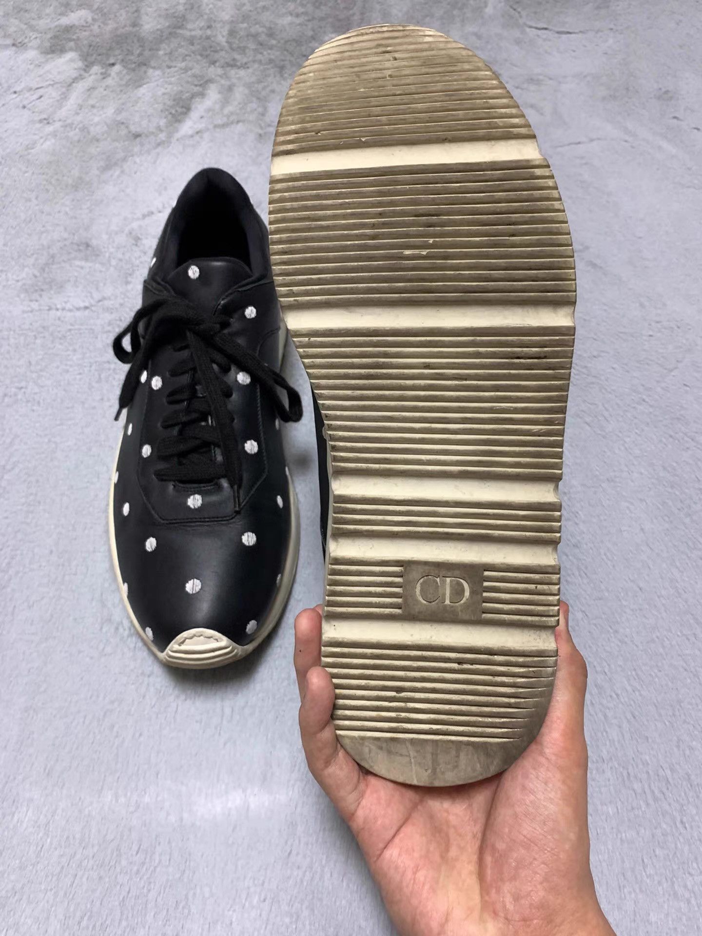 Dior Dior Homme 14FW Runway Polka Dot Sneakers Q12 Size US 9.5 / EU 42-43 - 4 Thumbnail