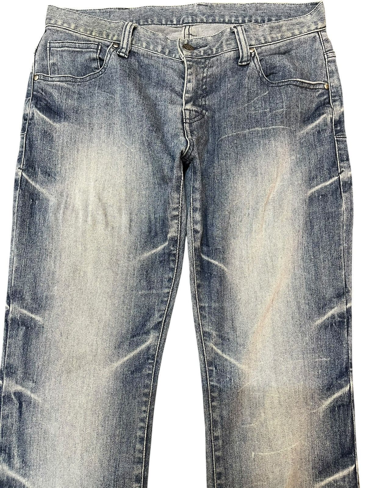 Le Grande Bleu (L.G.B.) × Tornado Mart Vintage Tornado Mart Flare Whiskers Faded Grunge Denim Size US 31 - 2 Thumbnail