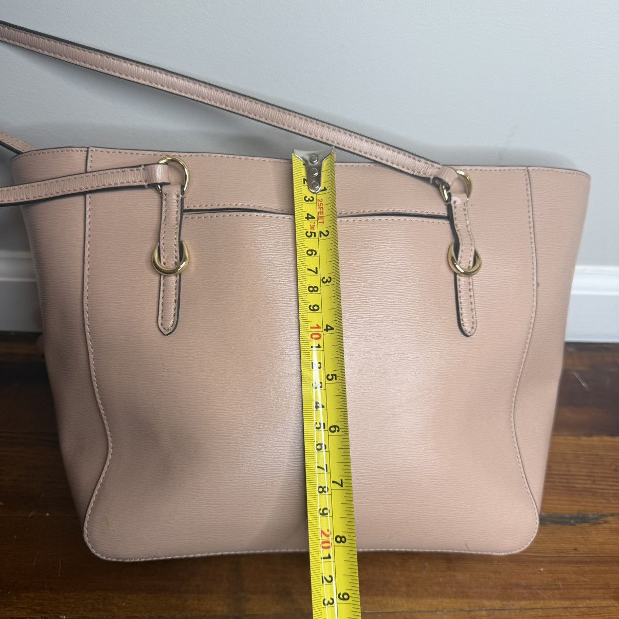 Polo Ralph Lauren Lauren Ralph Lauren Pale Blush Leather Tote with Gold Size ONE SIZE - 8 Thumbnail