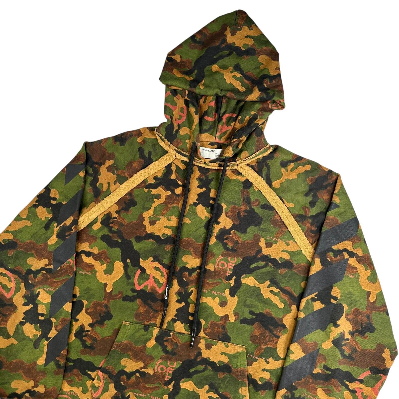 Off-White Off-White Size S Giant Oversized Woodland Camo Hoodie Peace Size US S / EU 44-46 / 1 - 5 Thumbnail