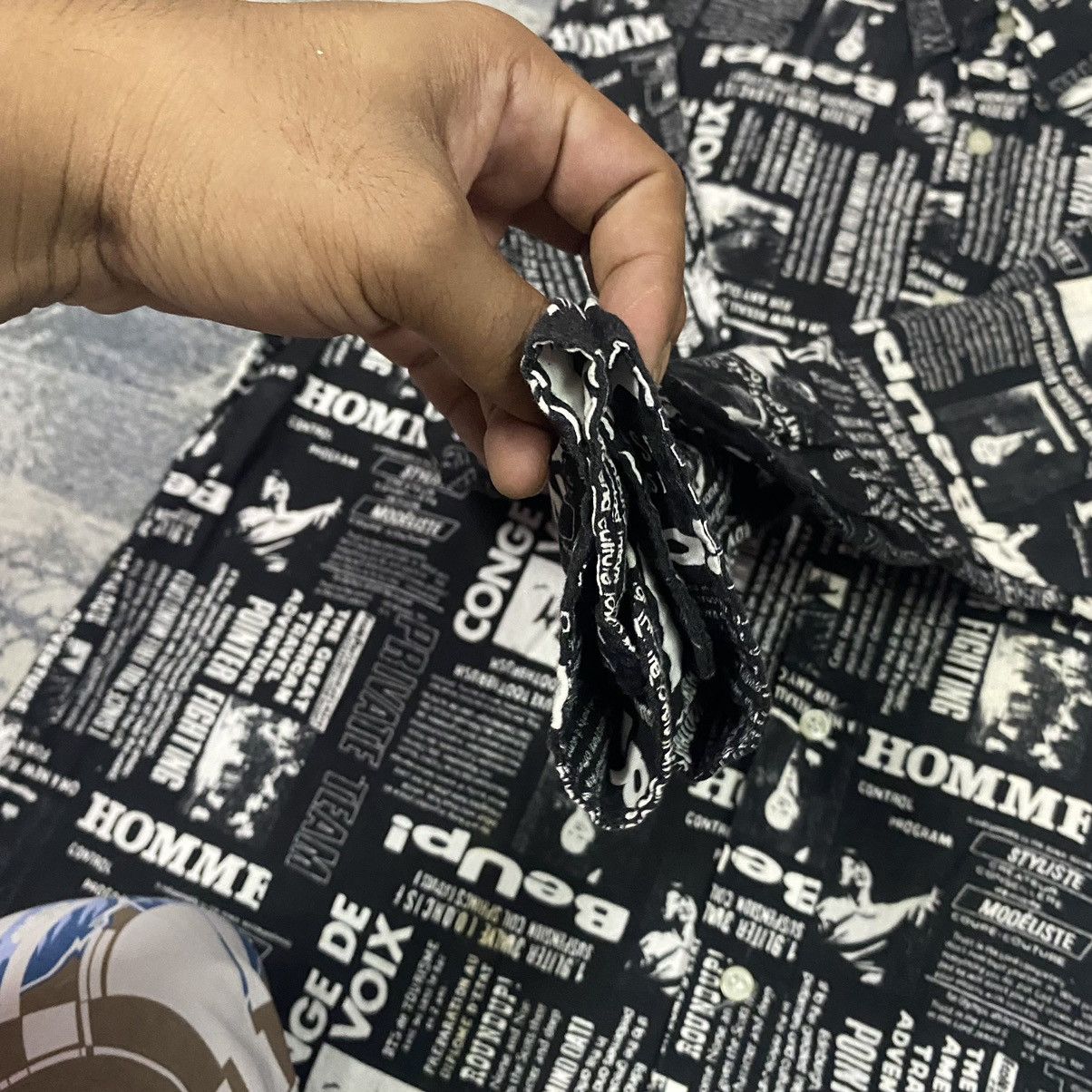 Japanese Brand × Vintage Vintage Brick Light NewSPaper Full Print Button Up Size US L / EU 52-54 / 3 - 5 Thumbnail