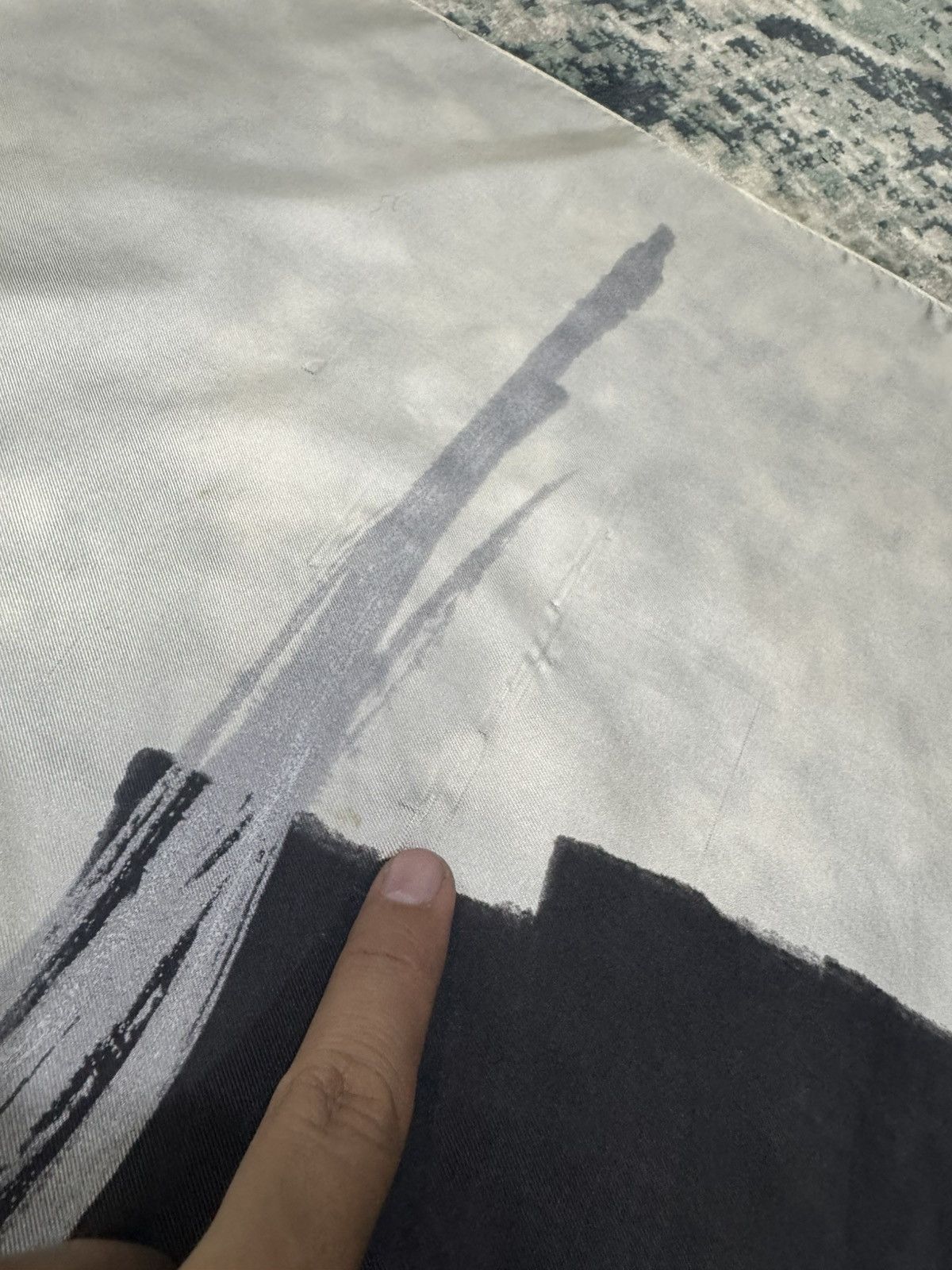 Japanese Brand MOMOKO SHINODA 'HIKARI' CALLIGRAPHY PATTERN SILK SCARF Size ONE SIZE - 6 Thumbnail