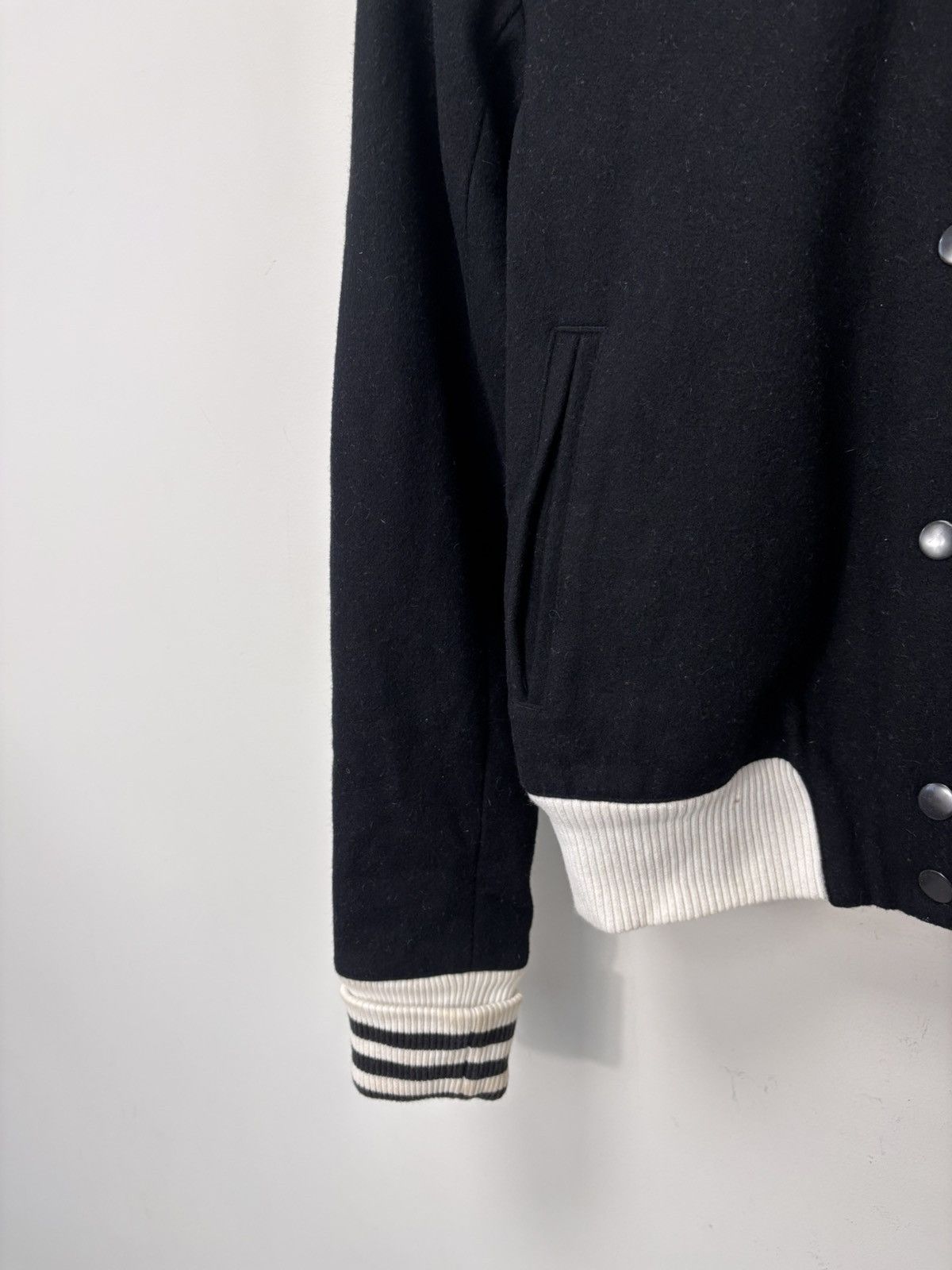 Adidas Adidas X Fafi 2009 Women’s Y2K Black Wool Varsity Jacket Size XS / US 0-2 / IT 36-38 - 5 Thumbnail