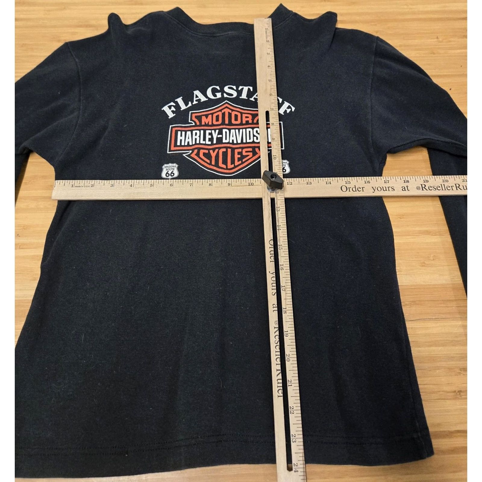 Harley Davidson VINTAGE Harley-Davidson Shirt Womens XL Long Sleeve Black 90s USA Arizona Flagstaff Biker Graphic Print Shirts Womens XL Size XL / US 12-14 / IT 48-50 - 7 Thumbnail