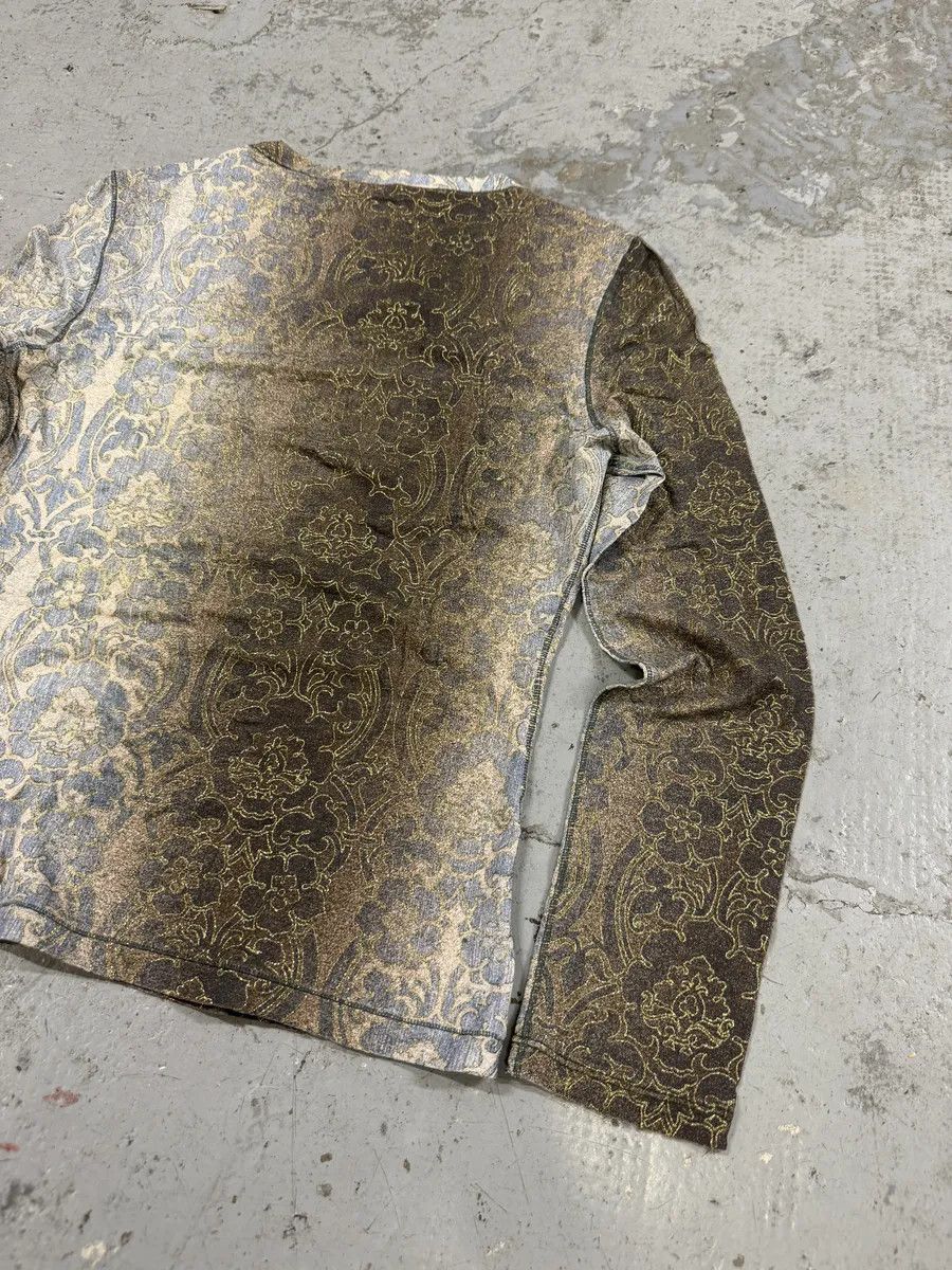 Roberto Cavalli SS2002 Roberto Cavalli Mozaic Gradient Gold Longsleeves Top Size S / US 4 / IT 40 - 3 Thumbnail