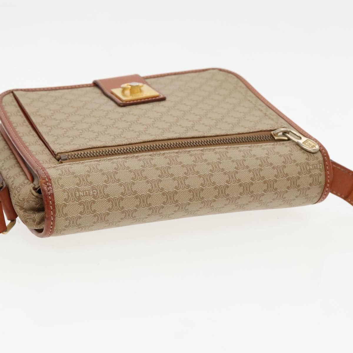 Celine CELINE Macadam Canvas Shoulder Bag Beige Gold Size ONE SIZE - 6 Thumbnail