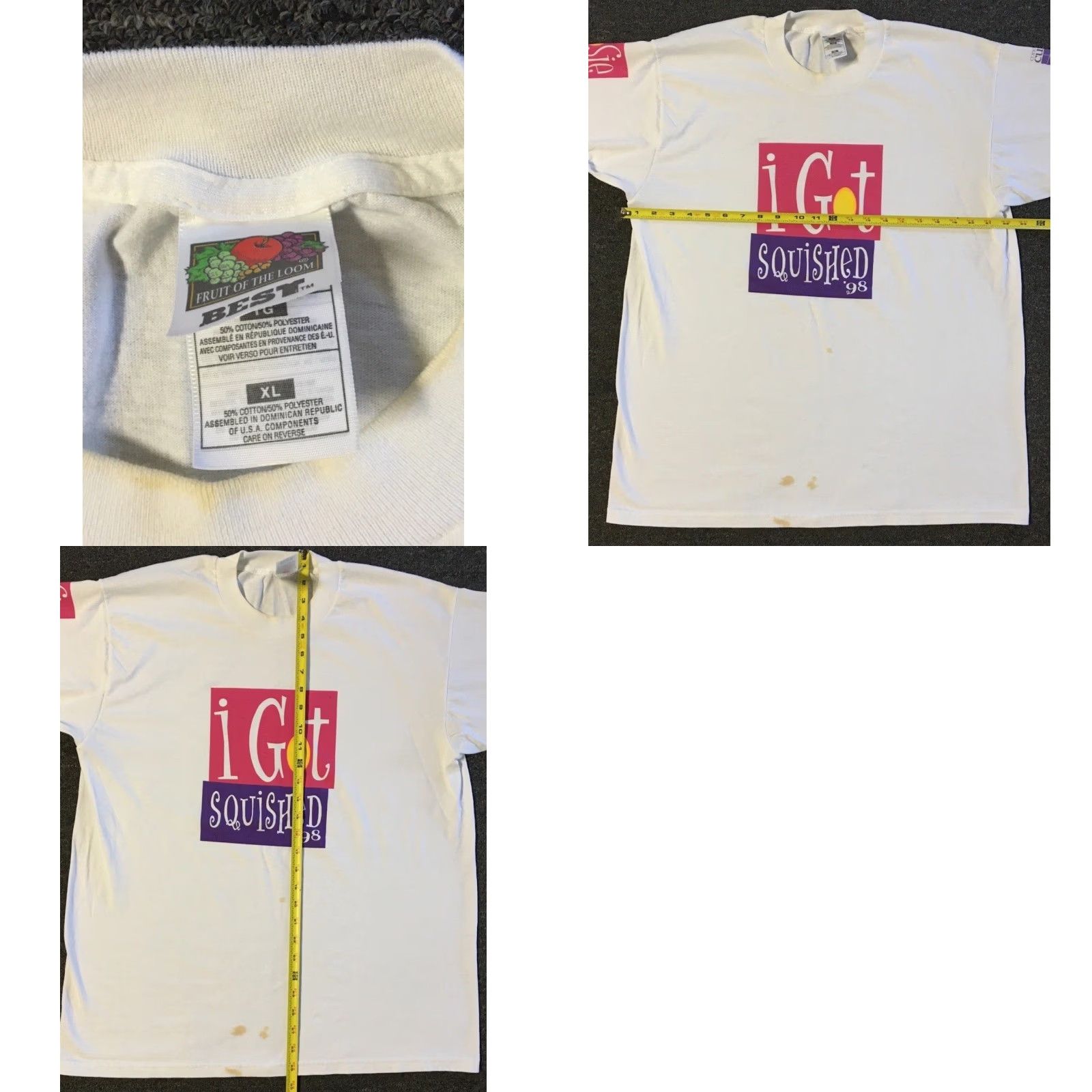 Vintage VINTAGE 90s I Got Squished Rosie O’Donnell Show Promo Shirt XL White Funny TV Grunge Men T-Shirt Short Sleeve Size US XL / EU 56 / 4 - 9 Thumbnail