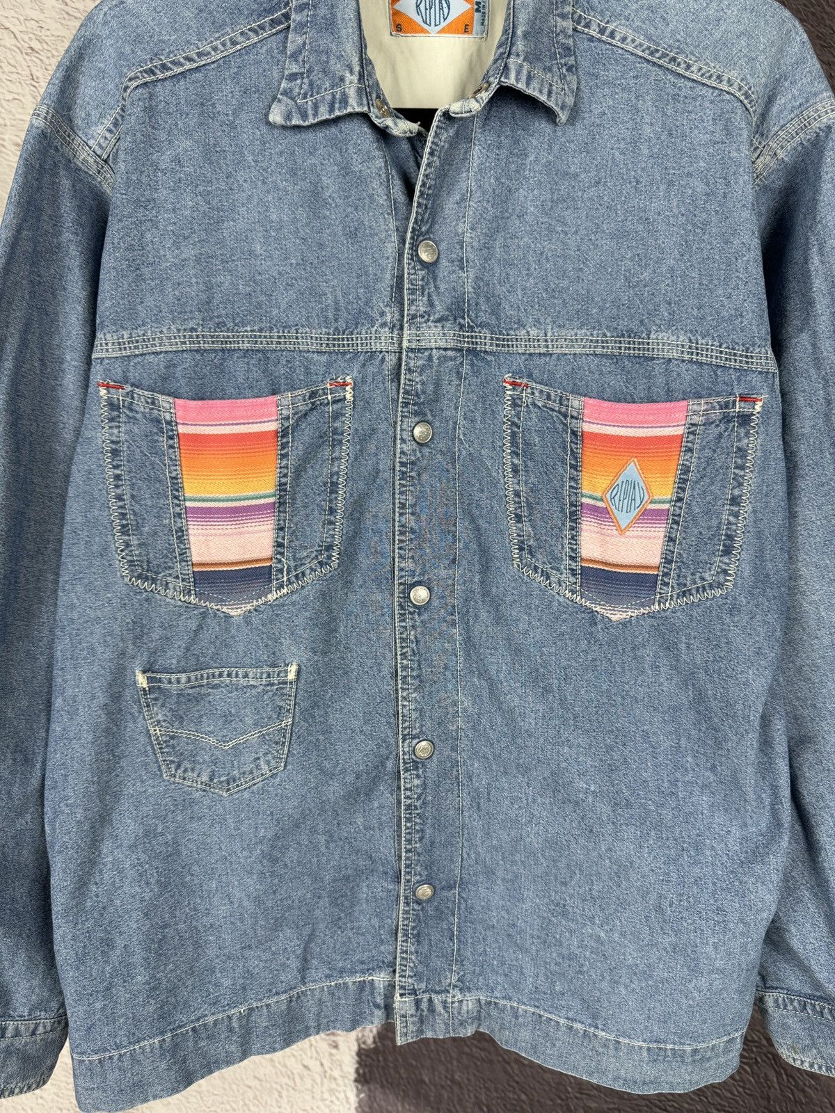 Replay × Vintage Replay cowboy western vintage made in Italy denim shirt Size US M / EU 48-50 / 2 - 7 Thumbnail