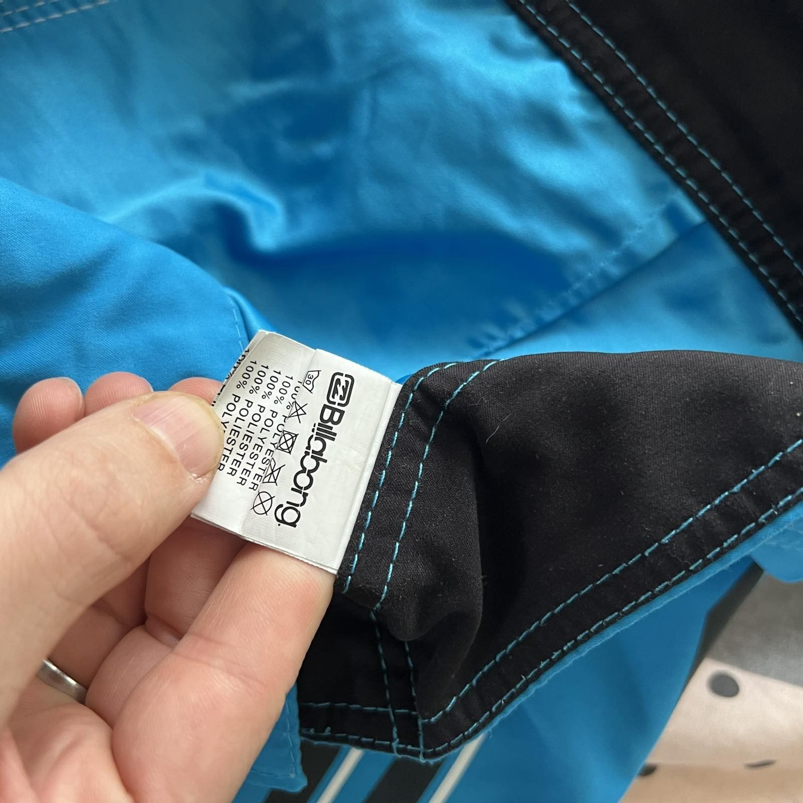 Billabong VTG Blue Tan Billabong Surf Board Shorts Sz 33 Size US 33 - 5 Thumbnail
