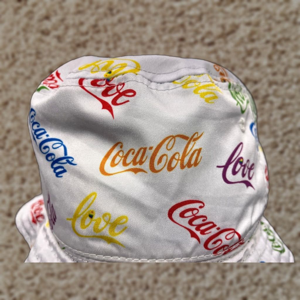Vintage Coca Cola Hat Cap Strap Back Adult Rainbow AOP Cotton Love Pride Reversible Size ONE SIZE - 1 Thumbnail