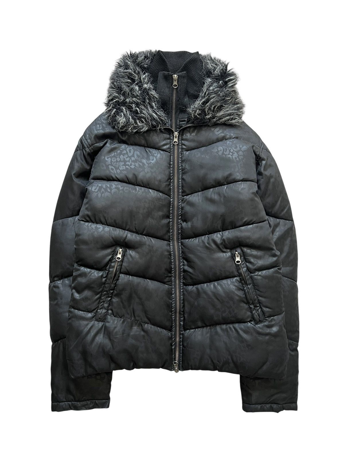 If Six Was Nine 2000s Place Plan 🇯🇵 Leopard Motif Double Zip Puffer Jacket Size US M / EU 48-50 / 2 - 1 Thumbnail