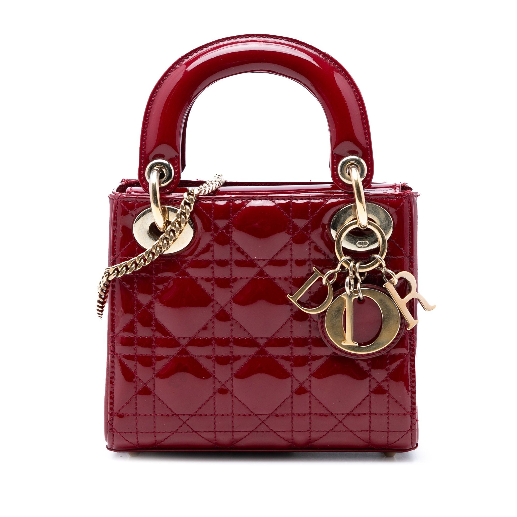Dior Mini Patent Cannage Lady Dior Size ONE SIZE - 1 Thumbnail