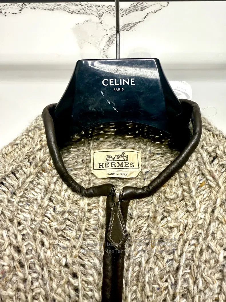 Hermes Hermes Patchwork High-Neck Cashmere Knit Jacket Size US S / EU 44-46 / 1 - 3 Thumbnail