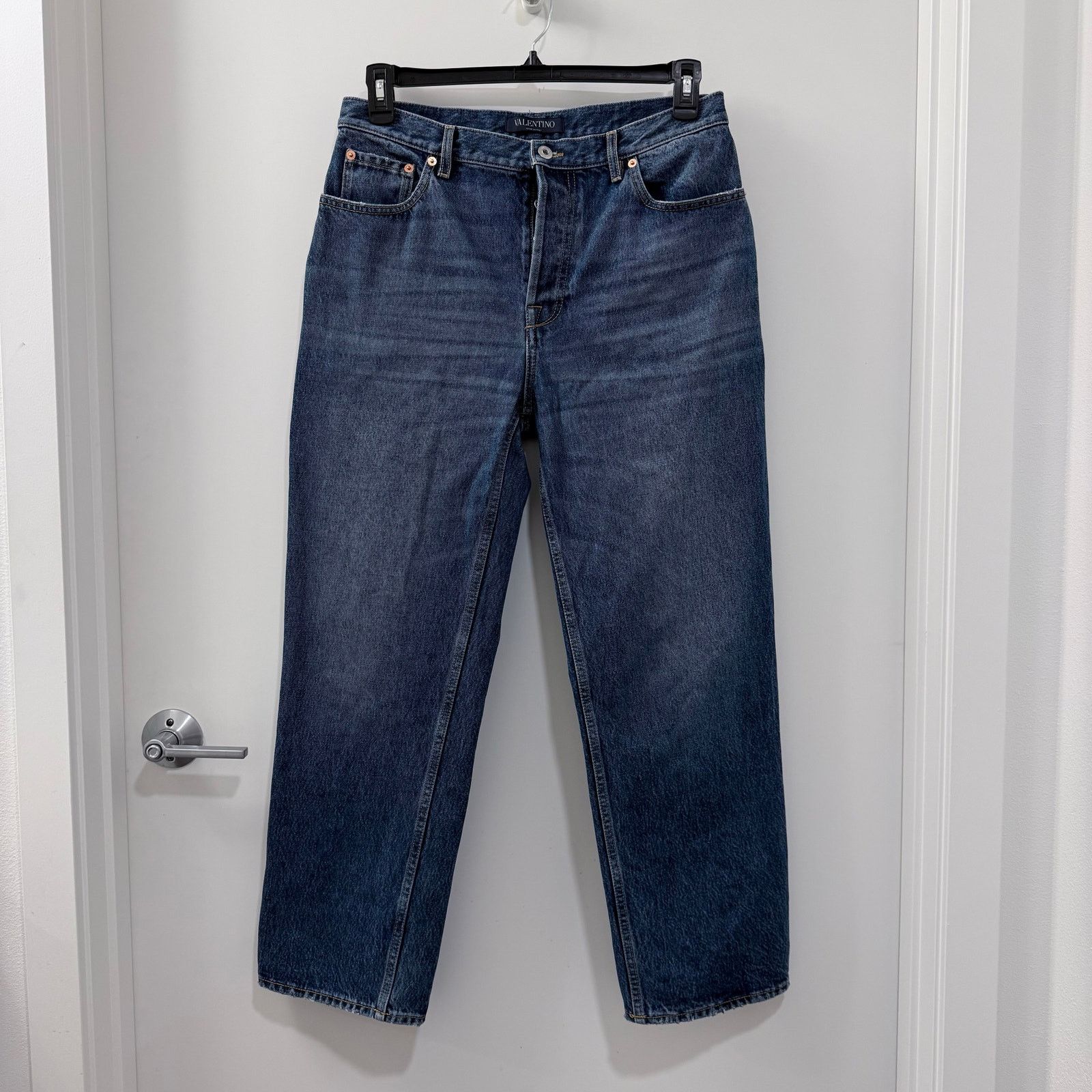 Valentino Rare Big V Logo Valentino Denim Jeans | 32 Size US 32 / EU 48 - 3 Thumbnail